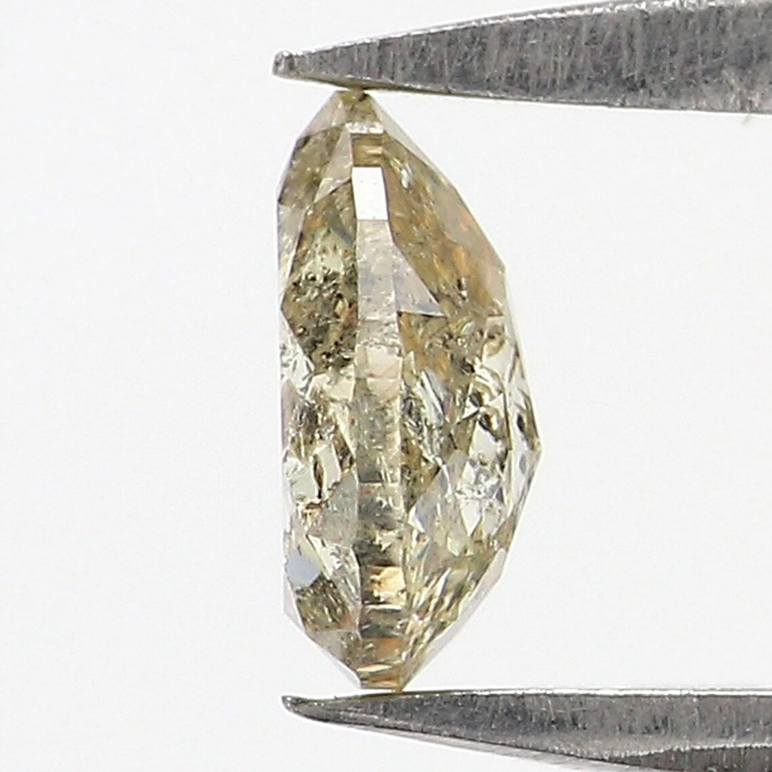 0.42 Ct Natural Loose Pear Shape Diamond Yellow Green Color Pear Cut Diamond 5.55 MM Natural Yellow Green Color Pear Rose Cut Diamond NQ129