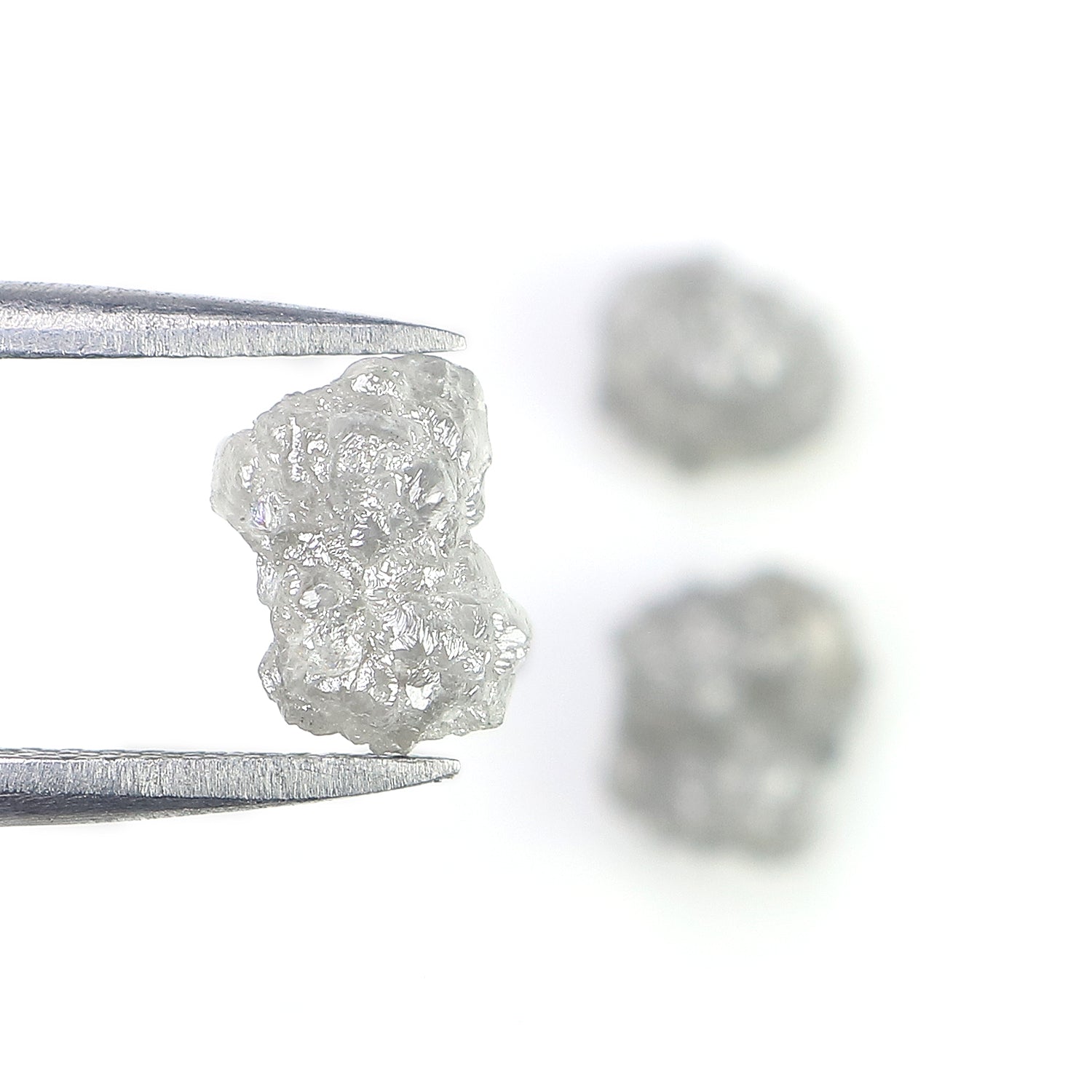 4.11 CT Natural Loose Rough Shape Diamond Grey Color Rough Uncut Diamond 7.70 MM Natural Grey Diamond Rough Irregular Cut Diamond LQ3361