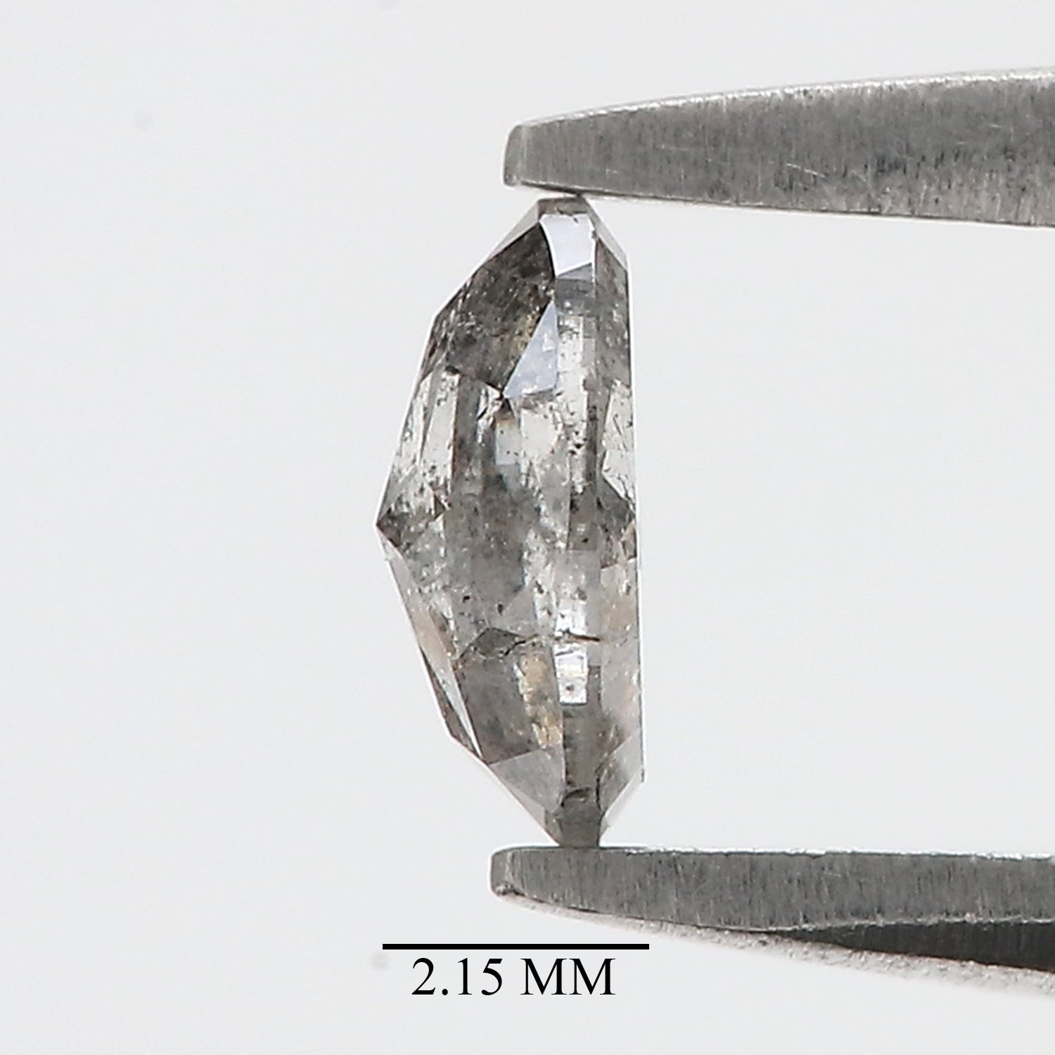 0.34 CT Natural Loose Oval Shape Diamond Salt And Pepper Oval Rose Cut Diamond 5.30 MM Black Grey Color Oval Shape Rose Cut Diamond KQ2281