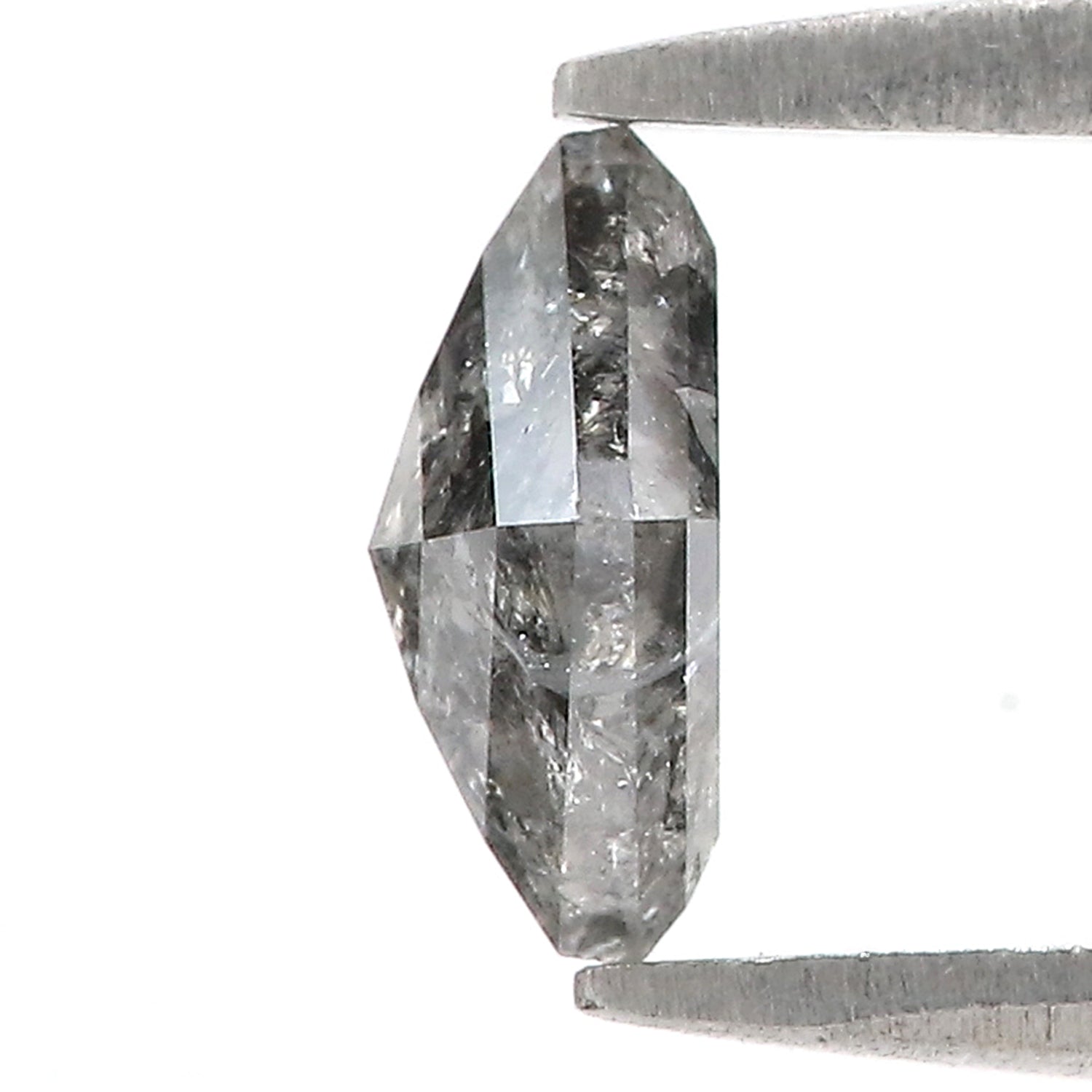 0.98 CT Natural Loose Kite Shape Diamond Salt And Pepper Kite Cut Diamond 7.70 MM Black Grey Color Kite Shape Rose Cut Diamond QL9339