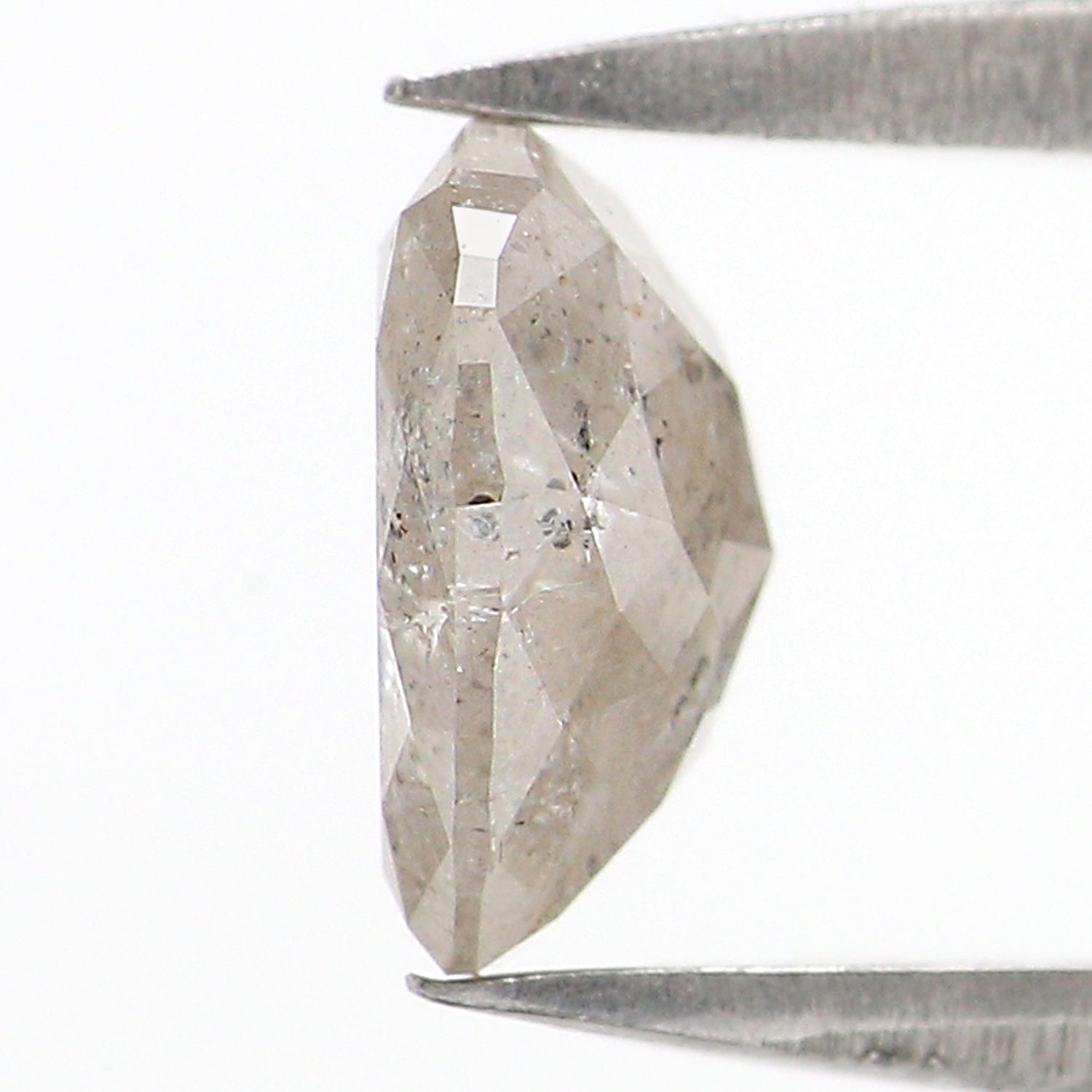 1.39 CT Natural Loose Heart Shape Diamond Grey Color Heart Cut Diamond 7.05 MM Natural Loose Diamond Grey Heart Rose Cut Diamond QL6196