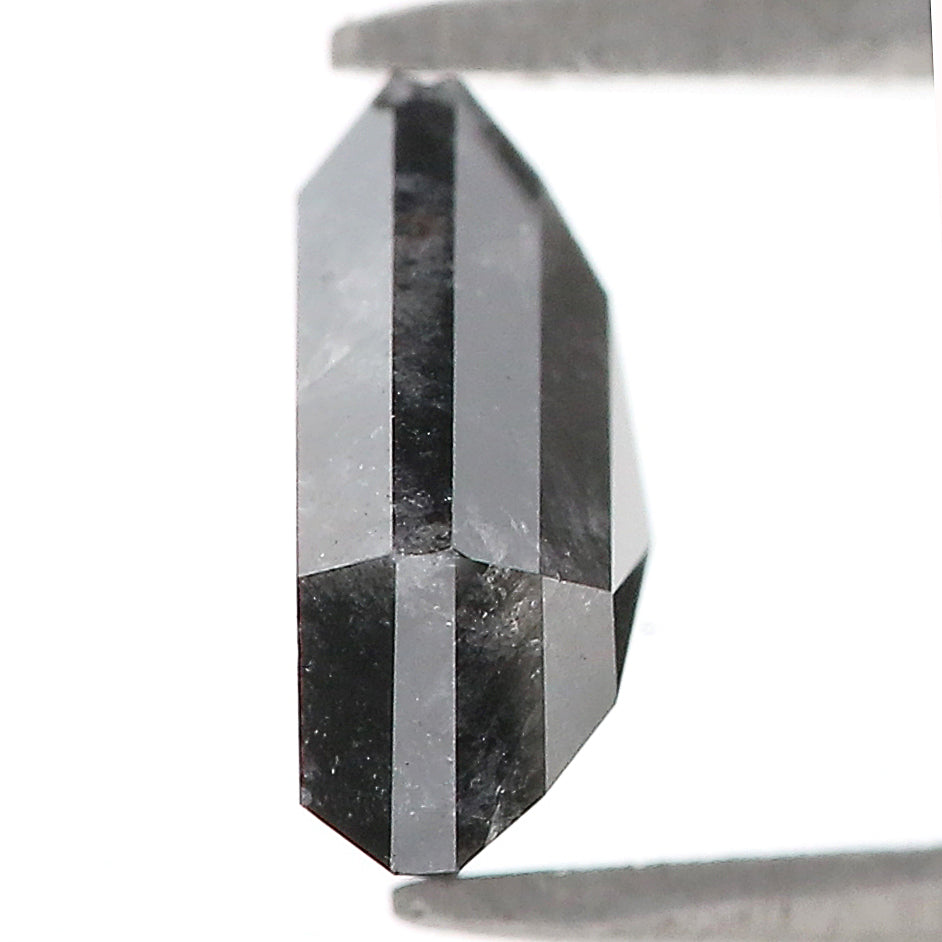 2.90 CT Natural Loose Shield Shape Diamond Salt And Pepper Shield Diamond 8.60 MM Natural Loose Black Color Shield Rose Cut Diamond QL1035