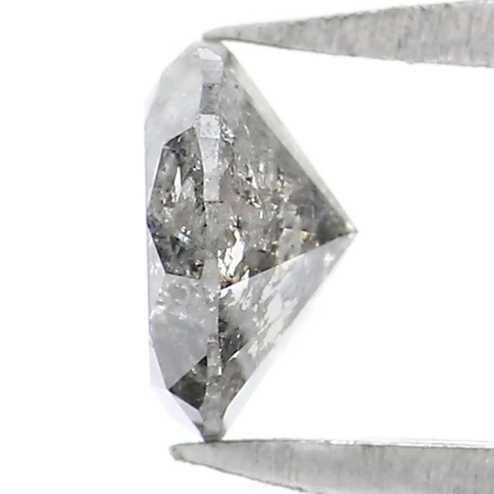 0.42 CT Natural Loose Round Shape Diamond Salt And Pepper Round Diamond 5.00 MM Natural Black Grey Color Round Brilliant Cut Diamond NQ9521