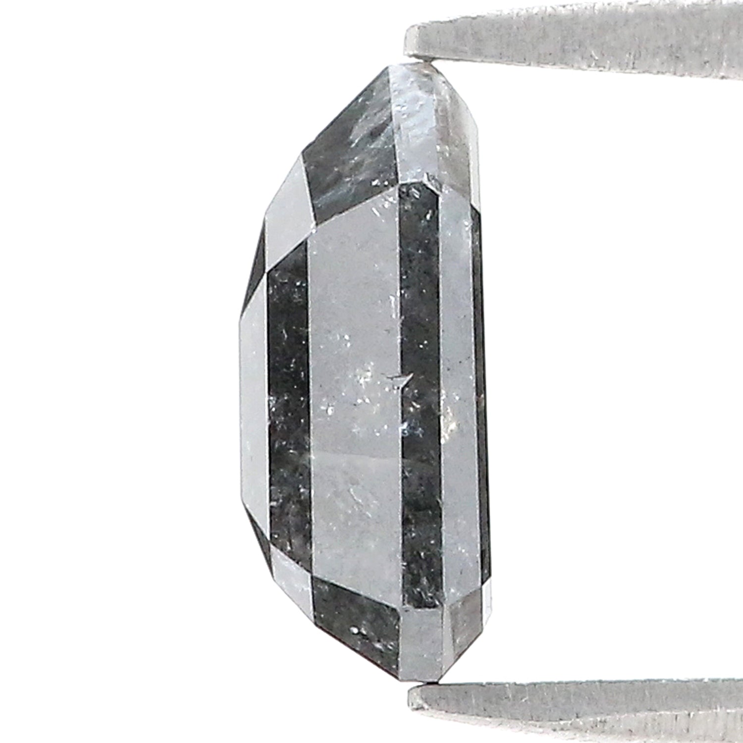 2.26 Ct Natural Loose Shield Shape Diamond Salt And Pepper Shield Diamond 9.60 MM Natural Black Grey Color Shield Rose Cut Diamond LQ8216