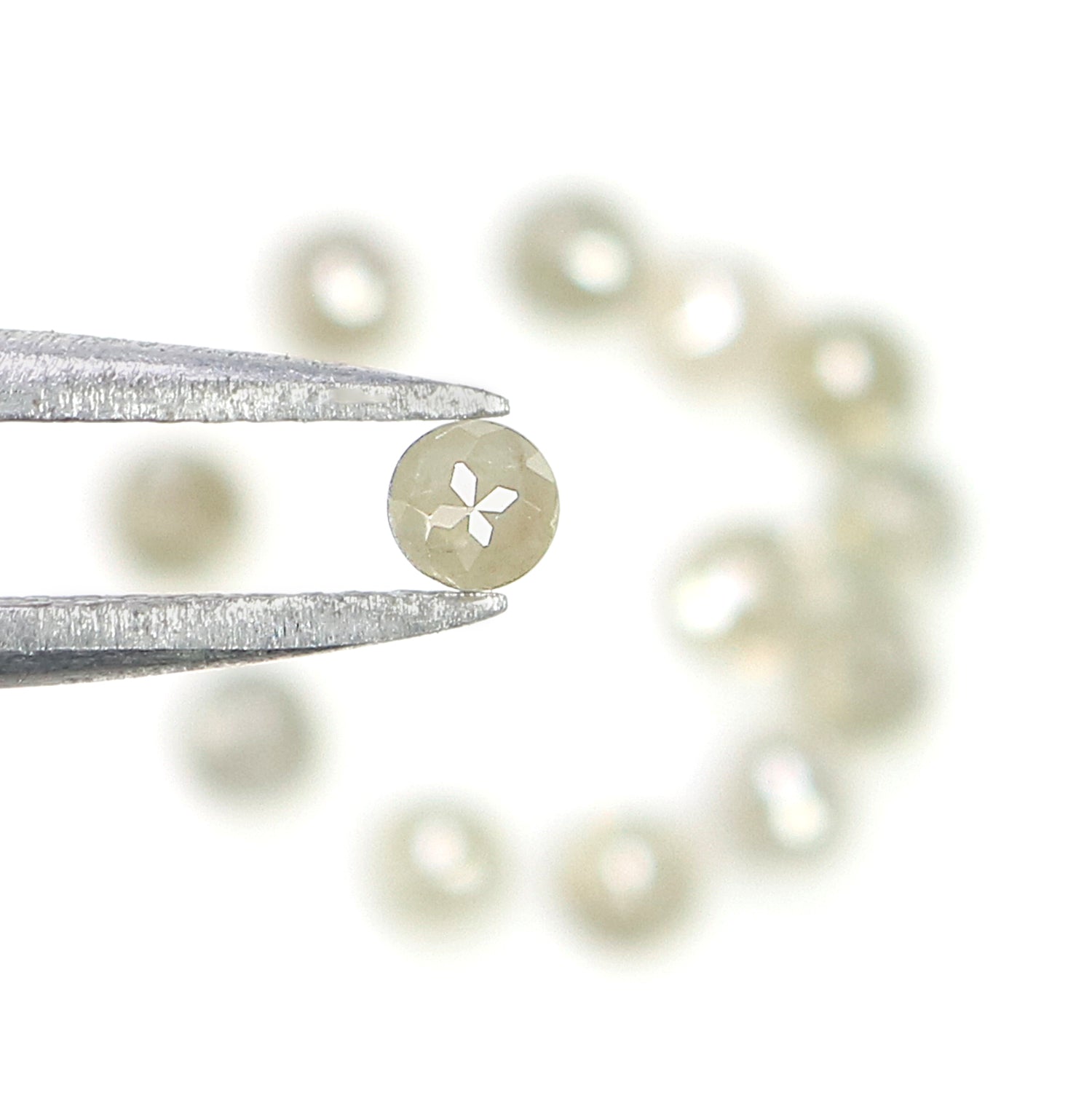 1.48 CT Natural Loose Round Rose Cut Diamond Grey Color Round Shape Diamond 2.70 MM Natural Loose Grey Color Round Rose Cut Diamond KQ185