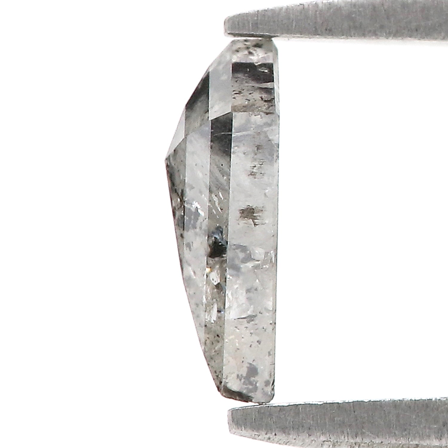 0.54 CT Natural Loose Kite Shape Diamond Salt And Pepper Kite Diamond 7.65 MM Natural Black Grey Color Diamond Kite Rose Cut Diamond N2609