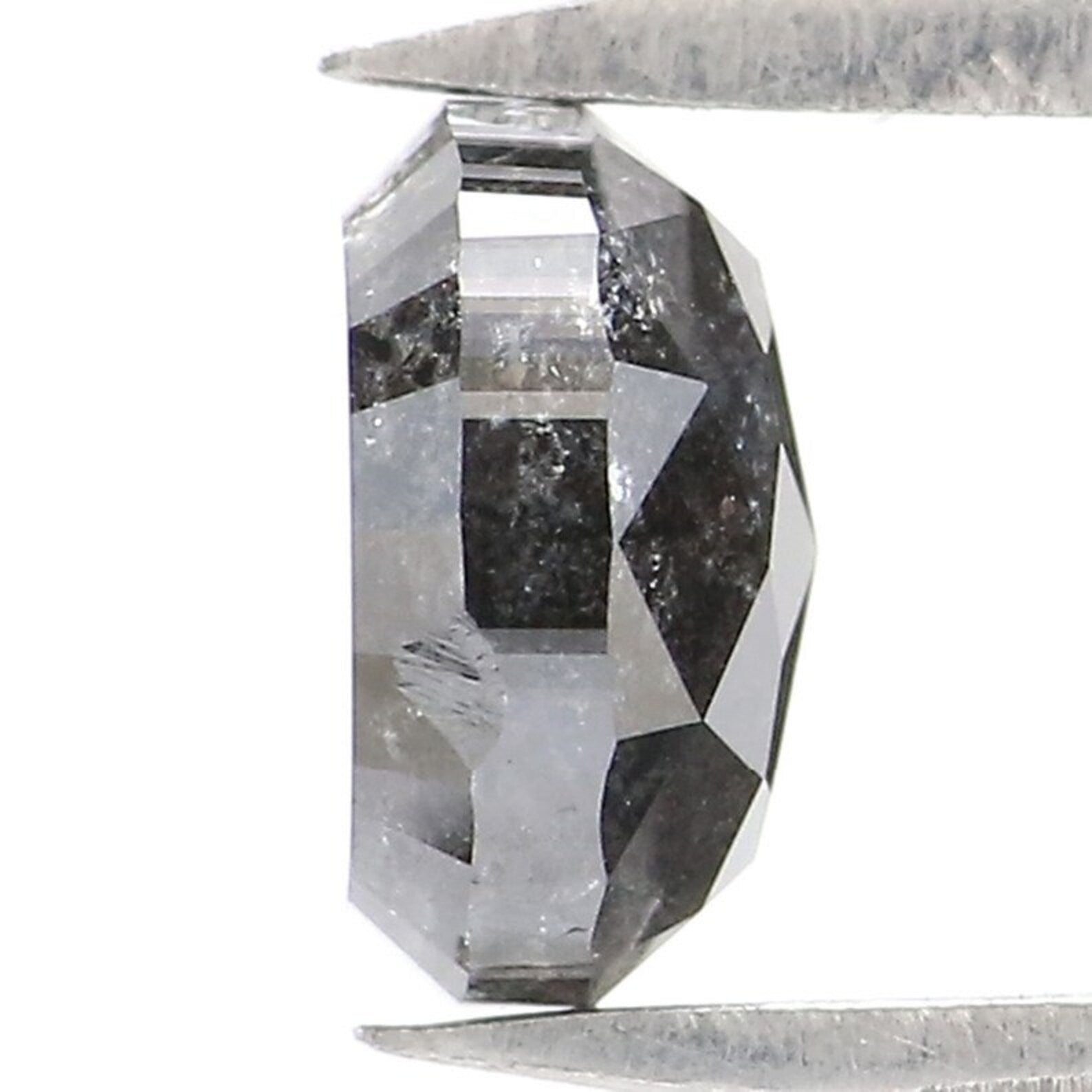 0.73 CT Natural Loose Oval Shape Diamond Salt And Pepper Oval Cut Diamond 5.70 MM Natural Loose Diamond Oval Shape Rose Cut Diamond NQ2052