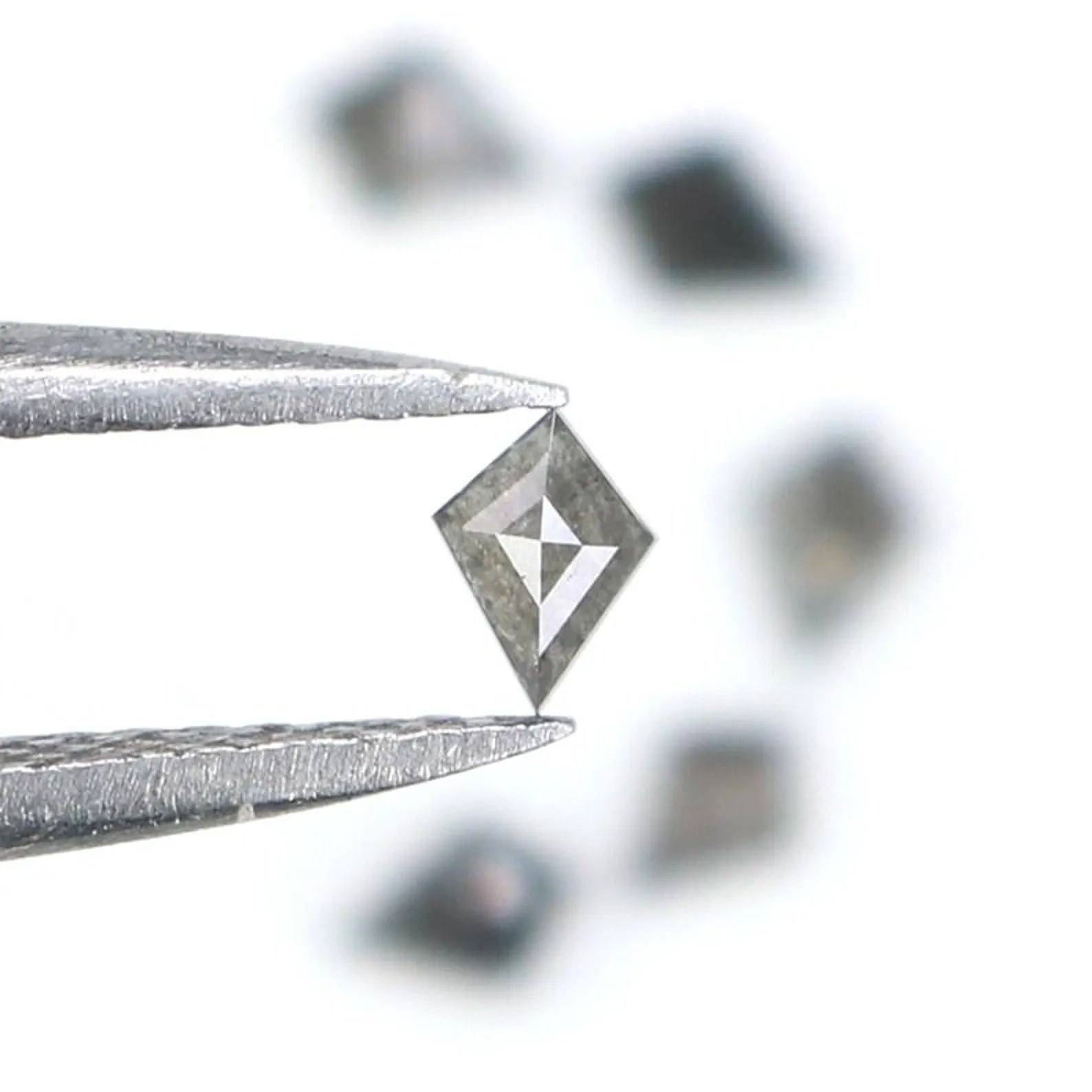 0.44 Ct Natural Loose Kite Shape Diamond Salt And Pepper Kite Diamond 3.95 MM Natural Diamond Black Gray Color Kite Rose Cut Diamond NQ2352