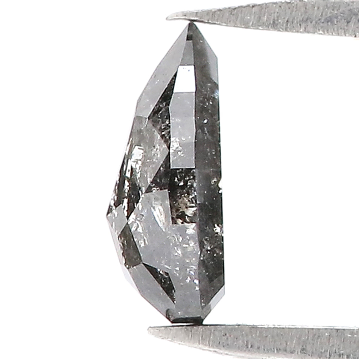 0.61 CT Natural Loose Pear Diamond Salt And Pepper Pear Diamond Natural Loose Diamond 6.70 MM Pear Rose Cut Diamond Pear Cut Diamond QL3026