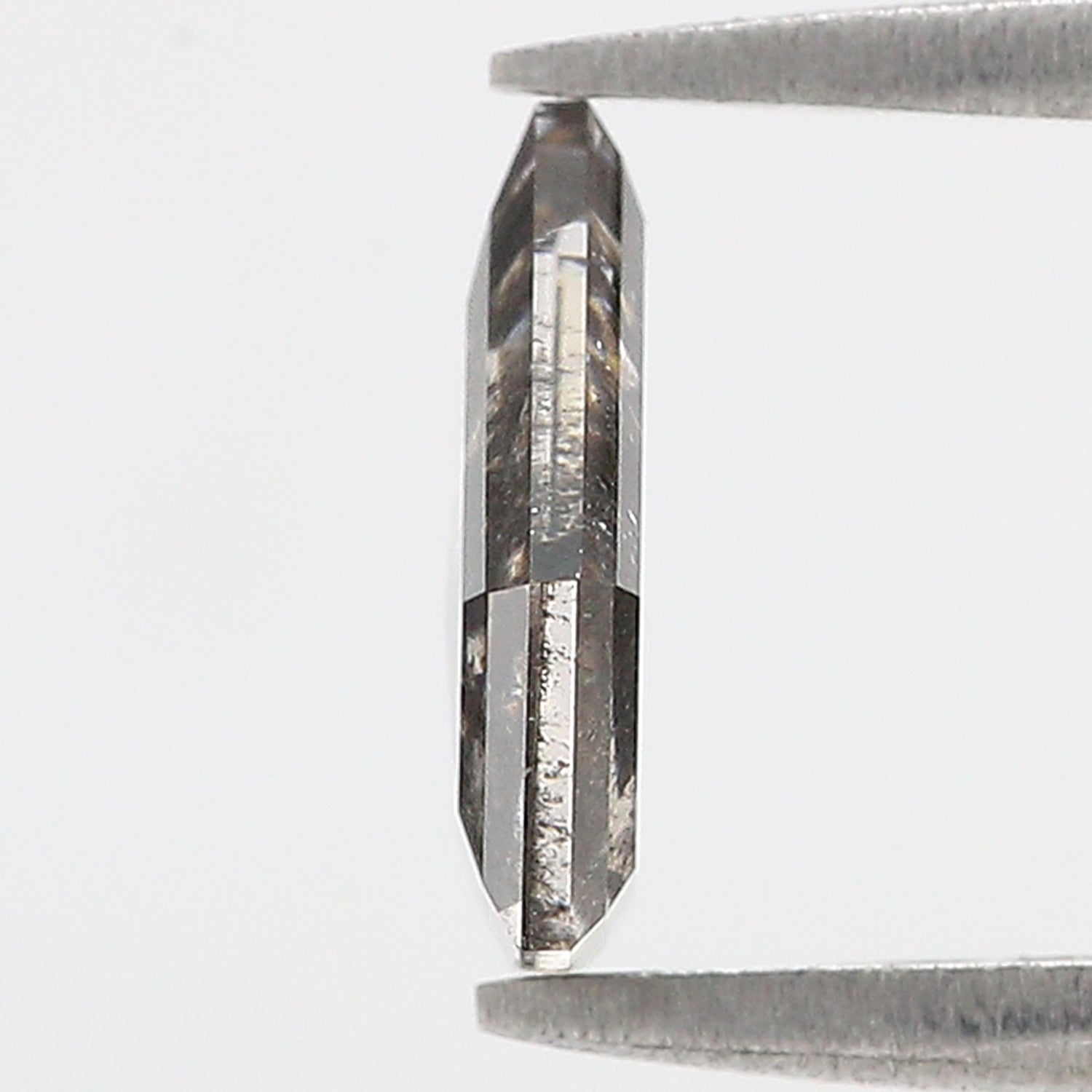 1.84 CT Shield Rose Cut Salt And Pepper Lab Grown 9.45 MM Loose Diamond CVD Fancy Black Grey Color Lab Created Antique Shape Diamonds KDL3515