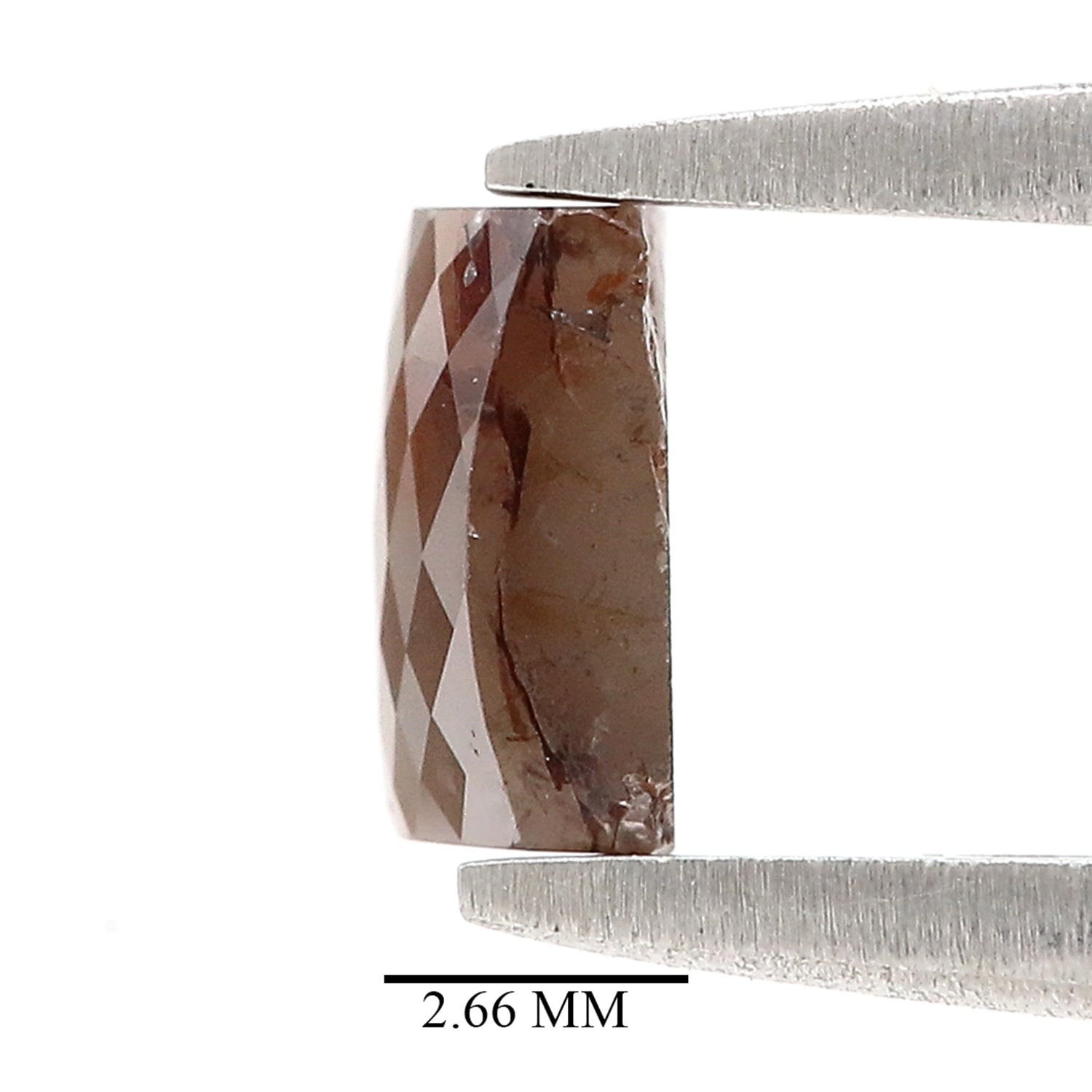 Natural Square Brown Color Diamond 1.23 CT Loose Rose Cut Brown Stone 5.75 MM Rustic Square Diamond For Custom Engagement Ring L3660