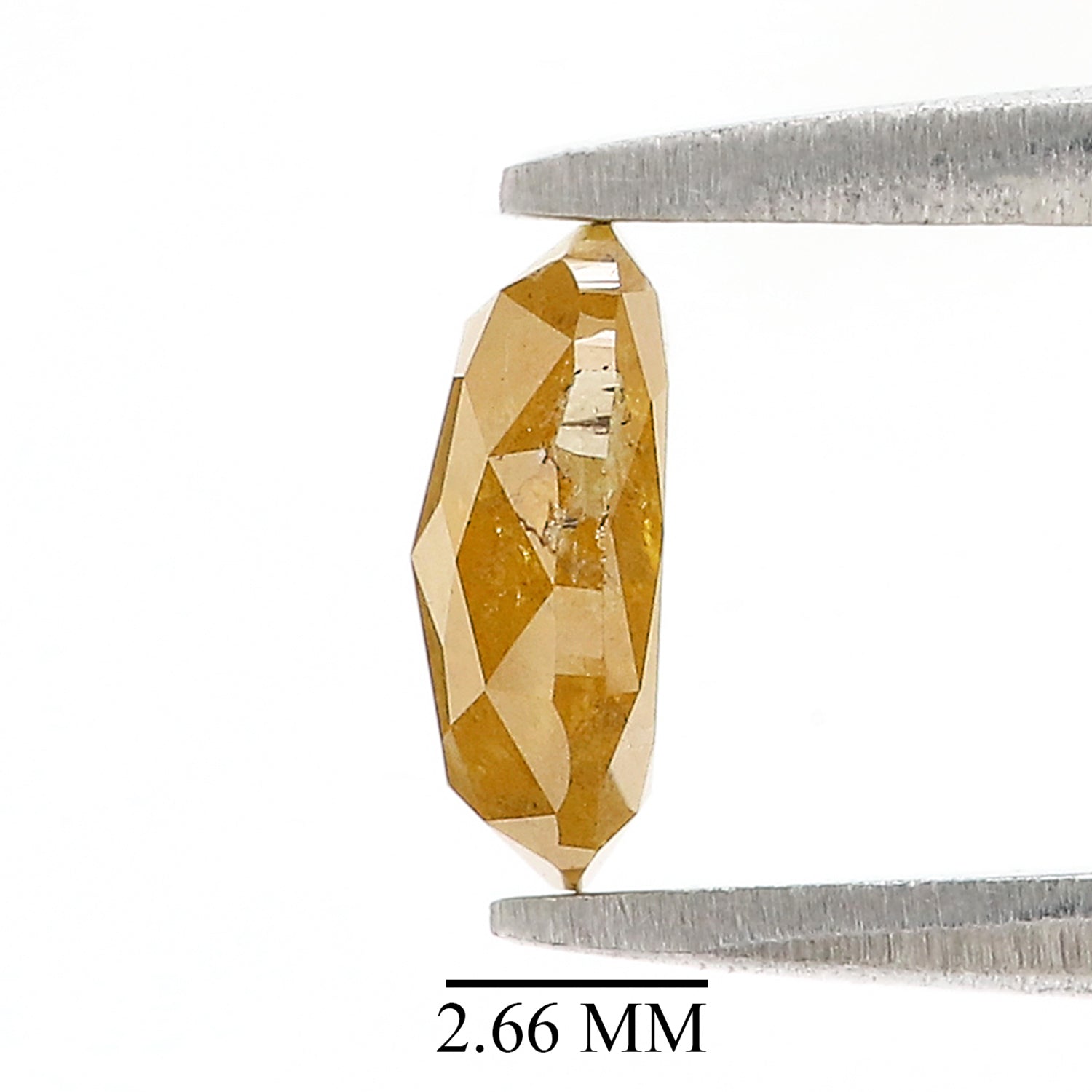 Natural Oval Yellow Diamond 1.03 CT Loose Rose Cut Yellow Stone 7.10 MM Rustic Diamond Oval Diamond For Custom Engagement Ring L3642