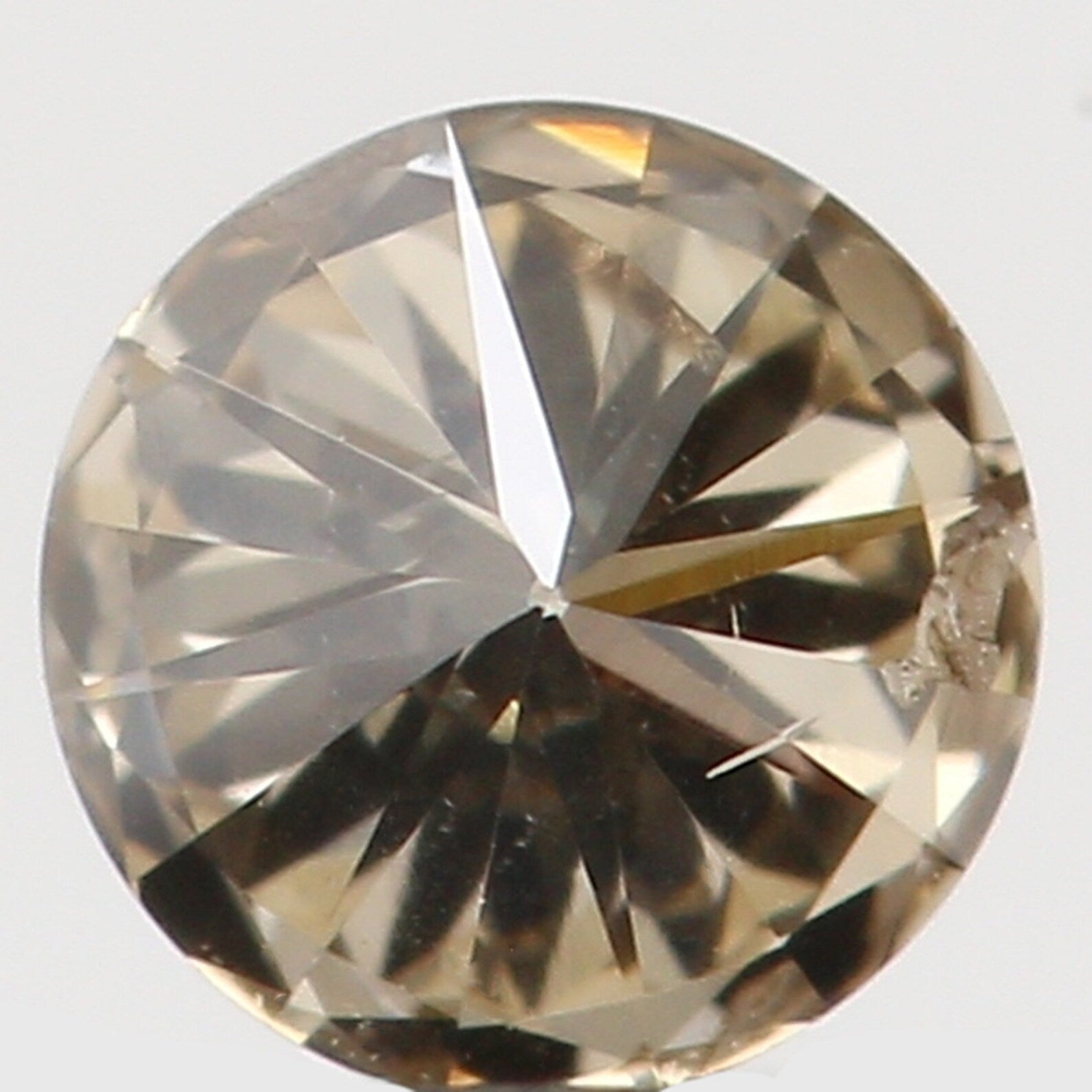 0.13 Ct Natural Loose Diamond Round Brown Color SI2 Clarity 3.20 MM N7366