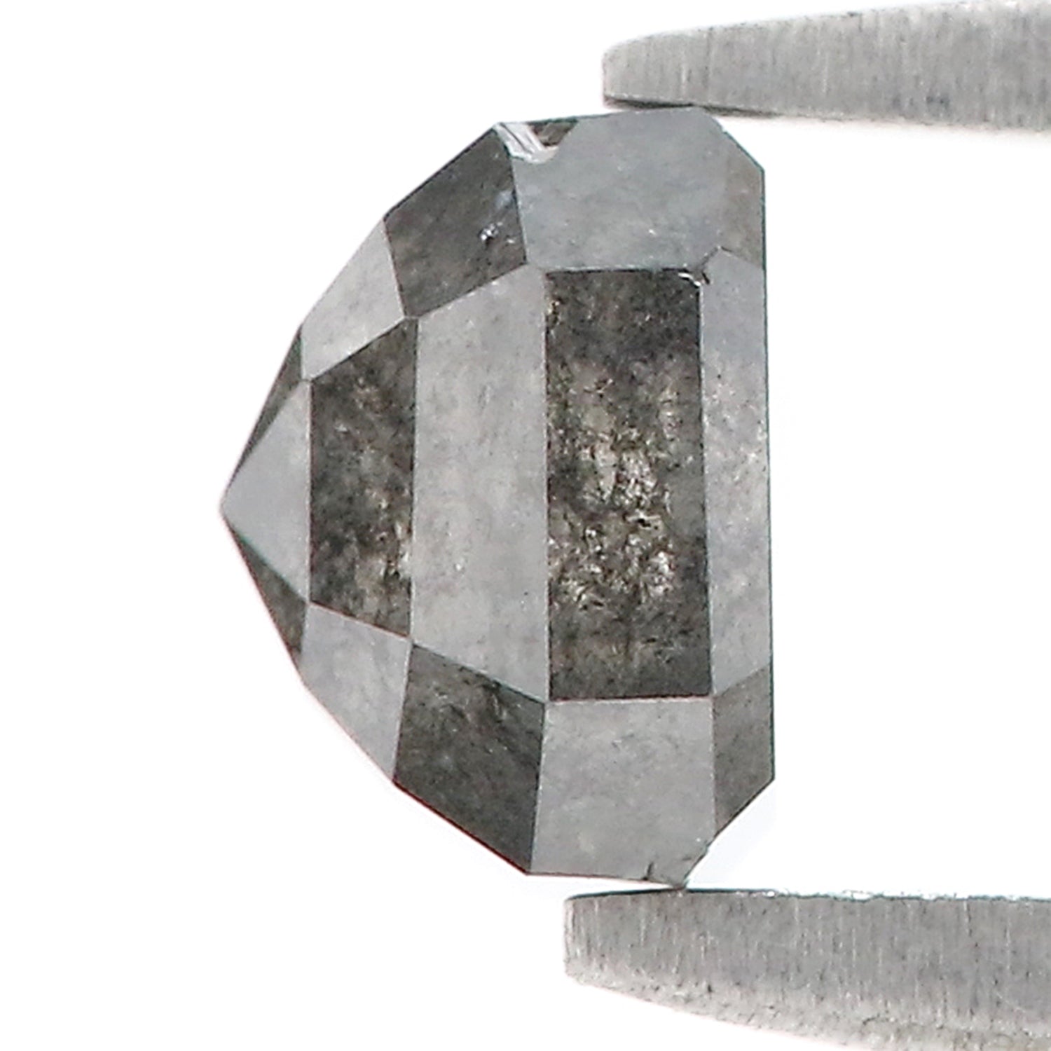 0.87 CT Natural Loose Radiant Shape Diamond Salt And Pepper Radiant Cut Diamond 4.90 MM Natural Black Grey Radiant Rose Cut Diamond LQ5859