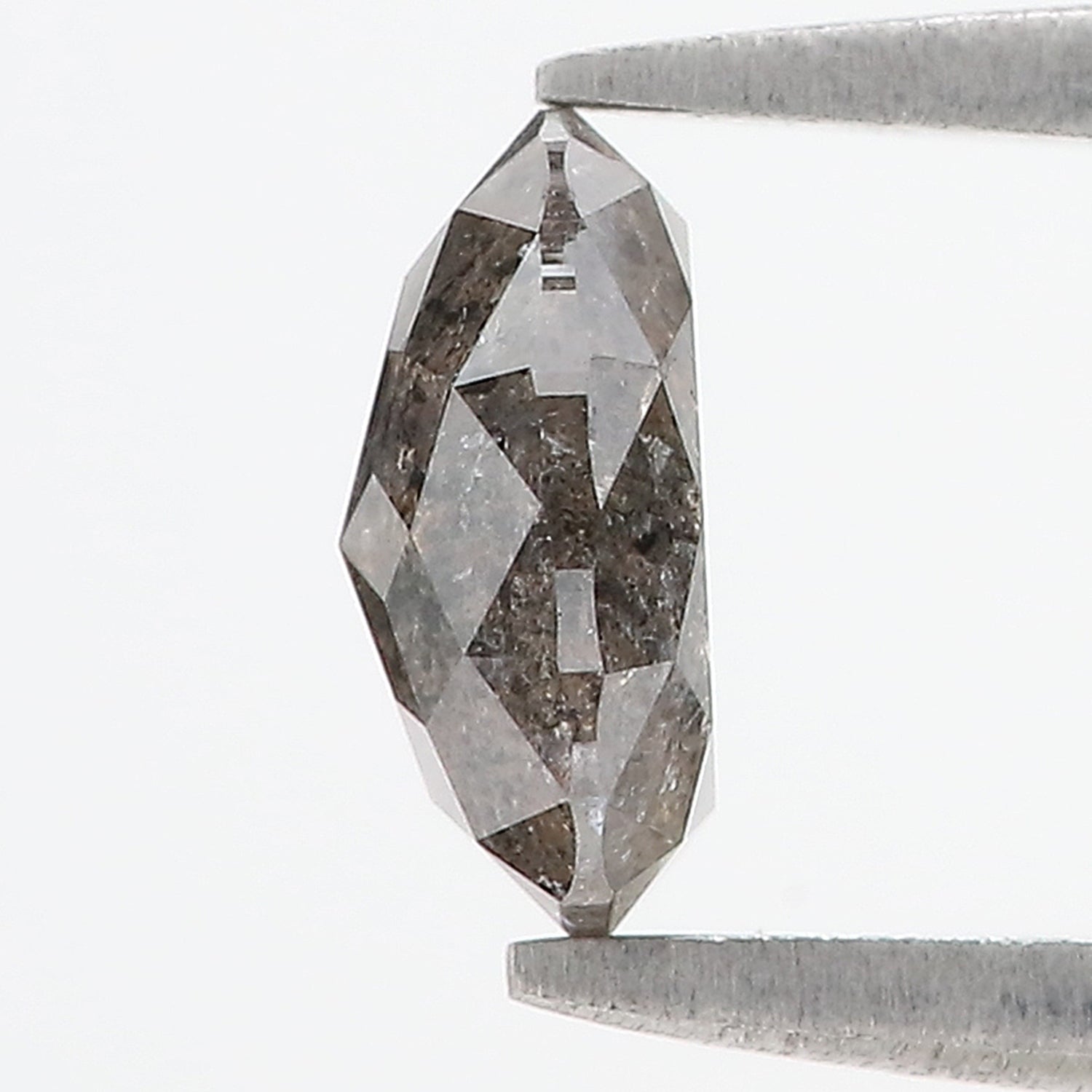 1.33 CT Natural Loose Oval Shape Diamond Salt And Pepper Oval Diamond 7.50 MM Natural Loose Black Grey Color Oval Rose Cut Diamond L3413