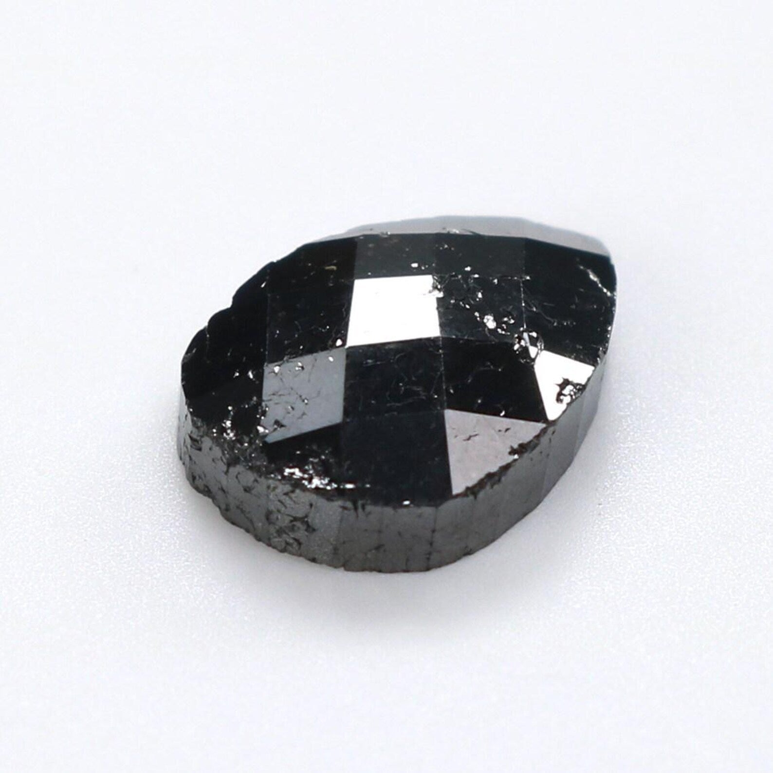 2.21 CT Natural Loose Pear Shape Diamond Black Color Pear Diamond 10.15 MM Natural Loose Black Color Pear Diamond Rose Cut Diamond NQ1705