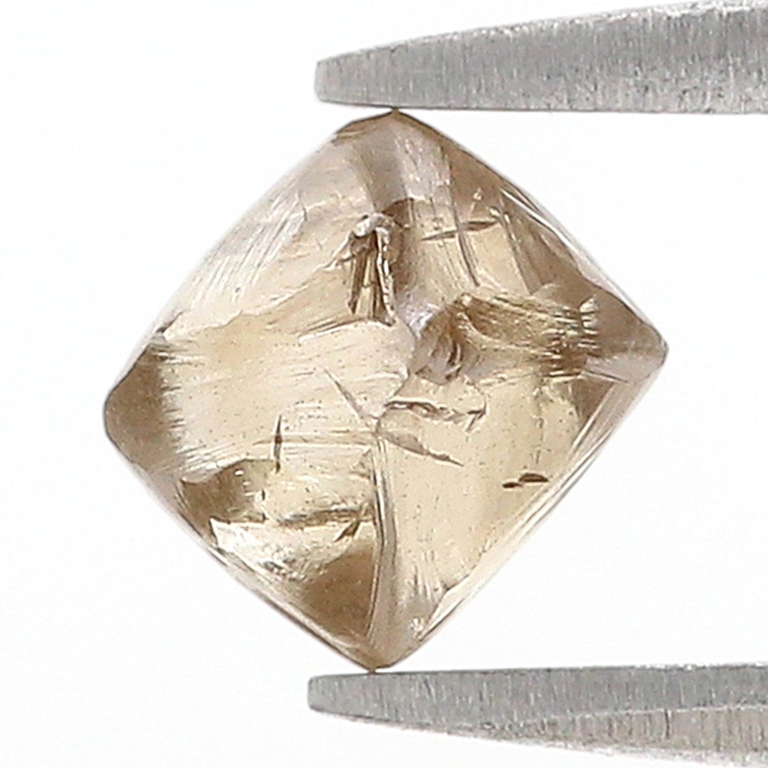 1.52 CT Natural Loose Rough Shape Diamond Brown Color Irregular Cut Diamond 6.70 MM Natural Loose Brown Color Rough UnCut Diamond L3533