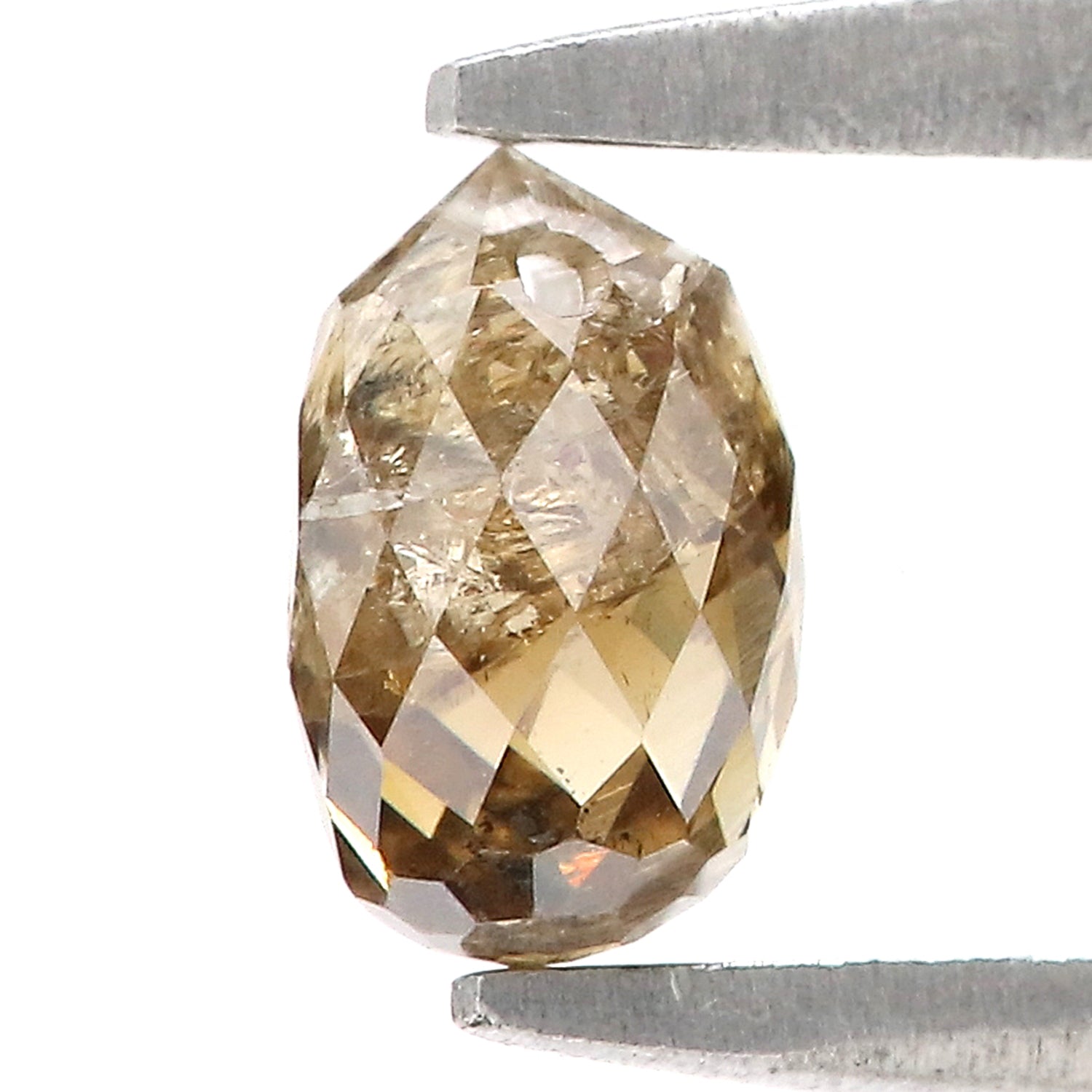 0.75 Ct Natural Loose Briolette Shape Diamond Brown Color Drop Diamond 5.75 MM Natural Loose Brown Color Briolette Rose Cut Diamond LQ9834
