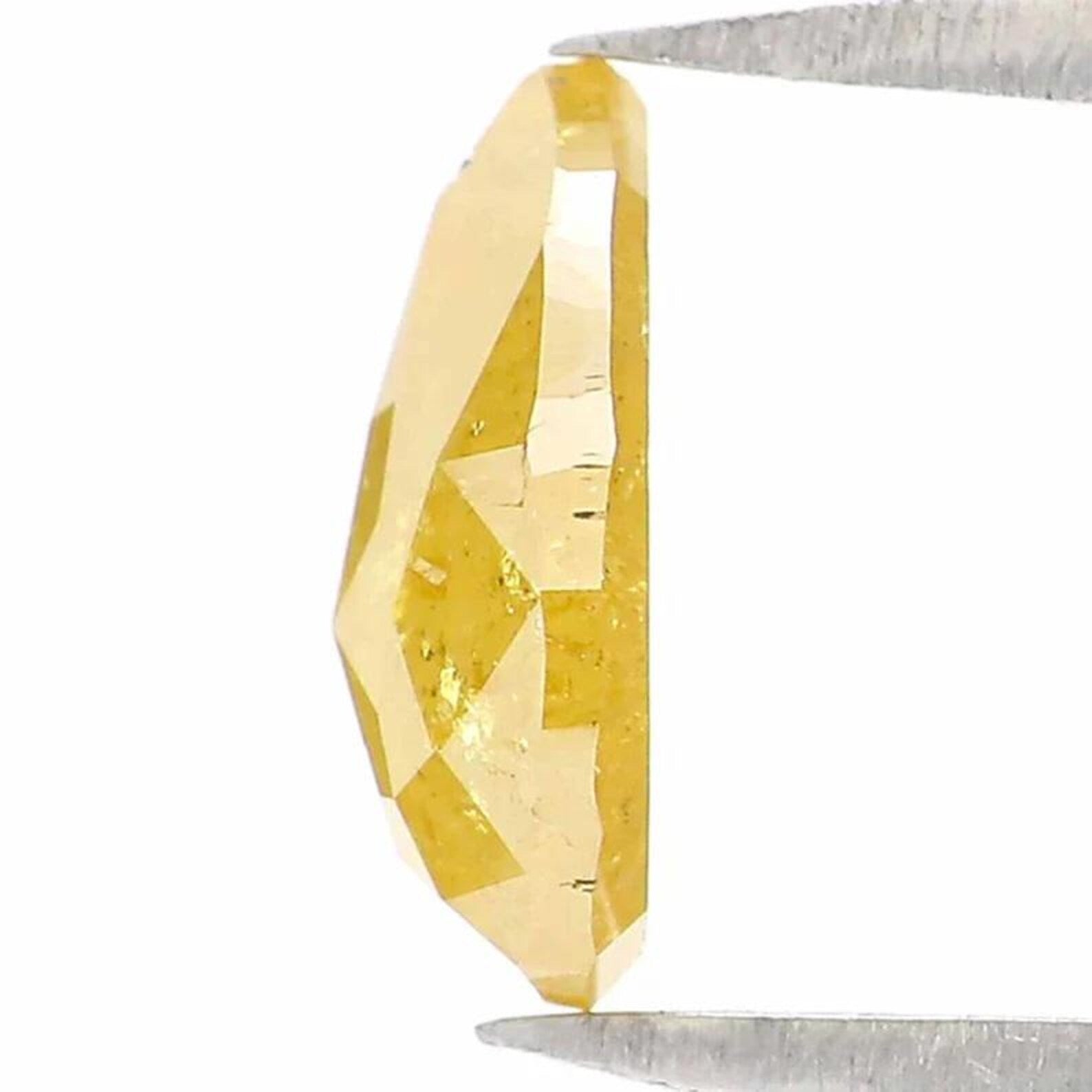 0.86 CT Natural Loose Pear Shape Diamond Yellow Color Pear Diamond 7.95 MM Natural Loose Diamond Yellow Color Pear Rose Cut Diamond NQ1947