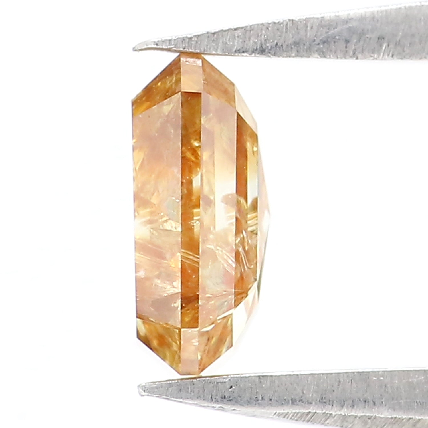 0.75 CT Natural Loose Emerald Shape Diamond Yellow Color Emerald Cut Diamond 6.10 MM Natural Yellow Diamond Emerald Rose Cut Diamond LQ359