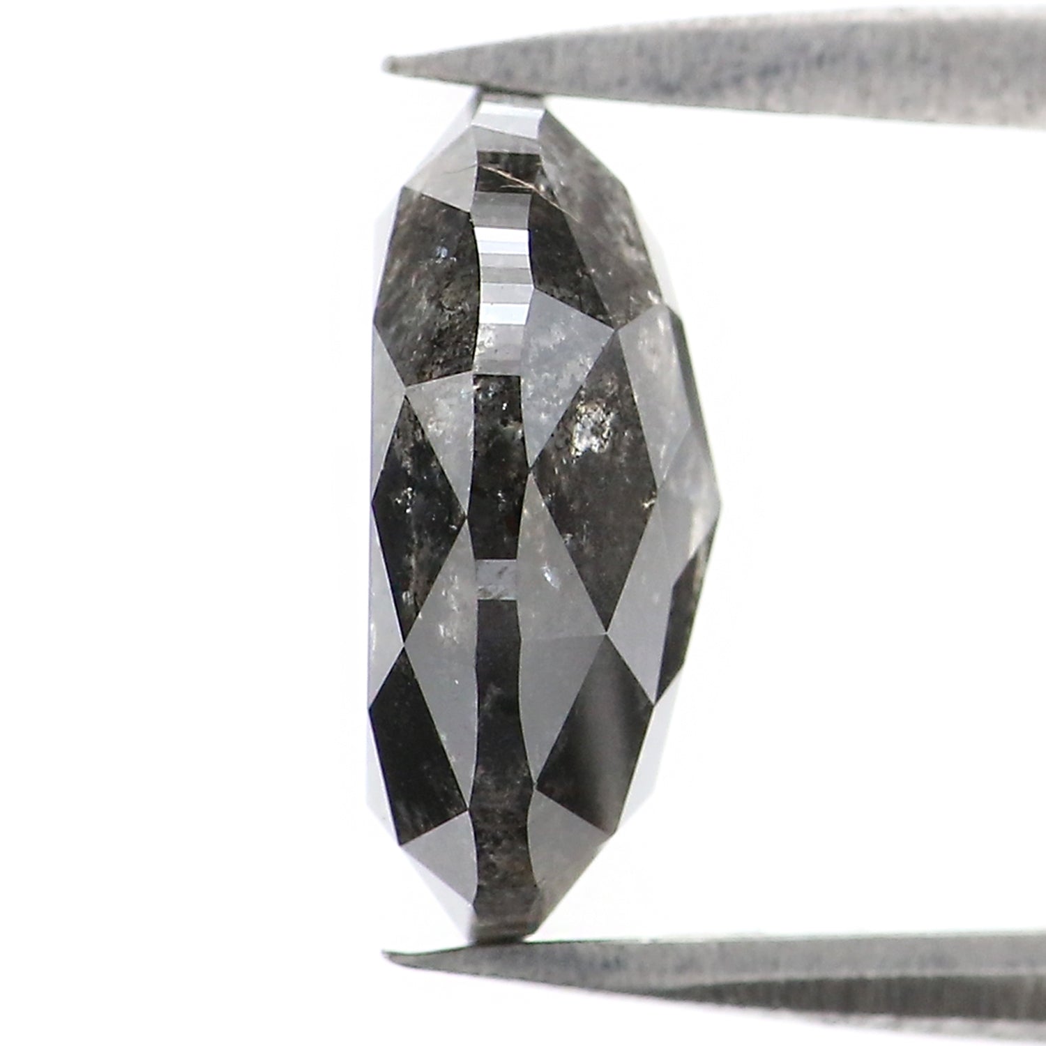 2.73 CT Natural Loose Oval Shape Diamond Salt And Pepper Oval Cut Diamond 9.65 MM Natural Loose Black Grey Color Oval Rose Cut Diamond LC25