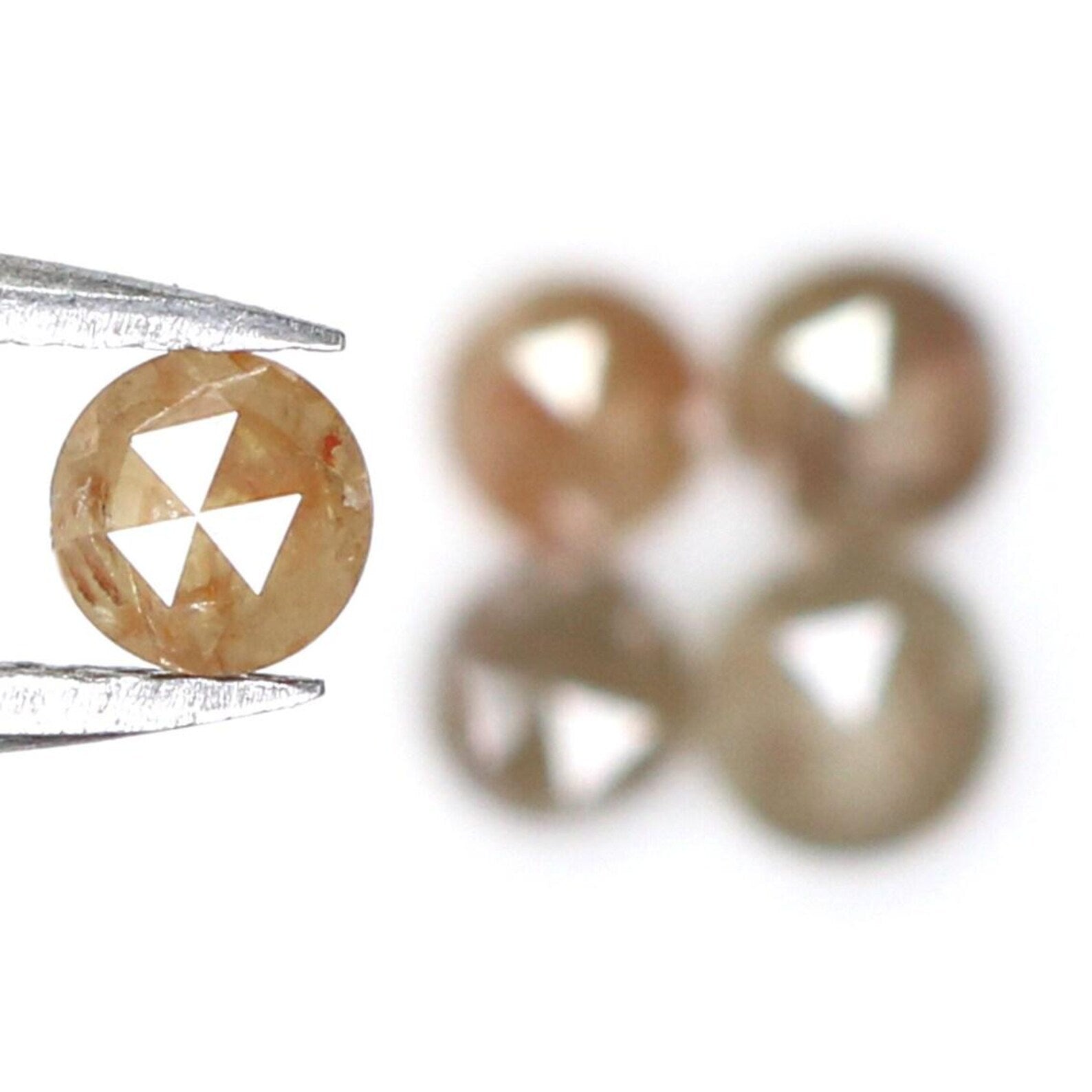 1.48 CT Natural Loose Round Shape Diamond Brown Color Round Cut Diamond 3.75 MM Natural Diamond Grey Color Round Rose Cut Diamond NQ1764