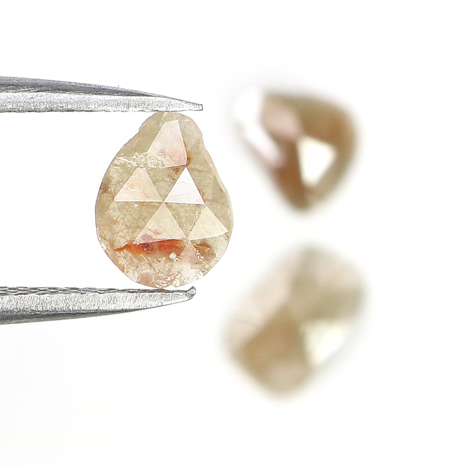 1.24 Ct Natural Loose Slice Shape Diamond Brown Color Uncut Diamond 7.20 MM Natural Diamond Grey Color Irregular Slice Cut Diamond LQ3064