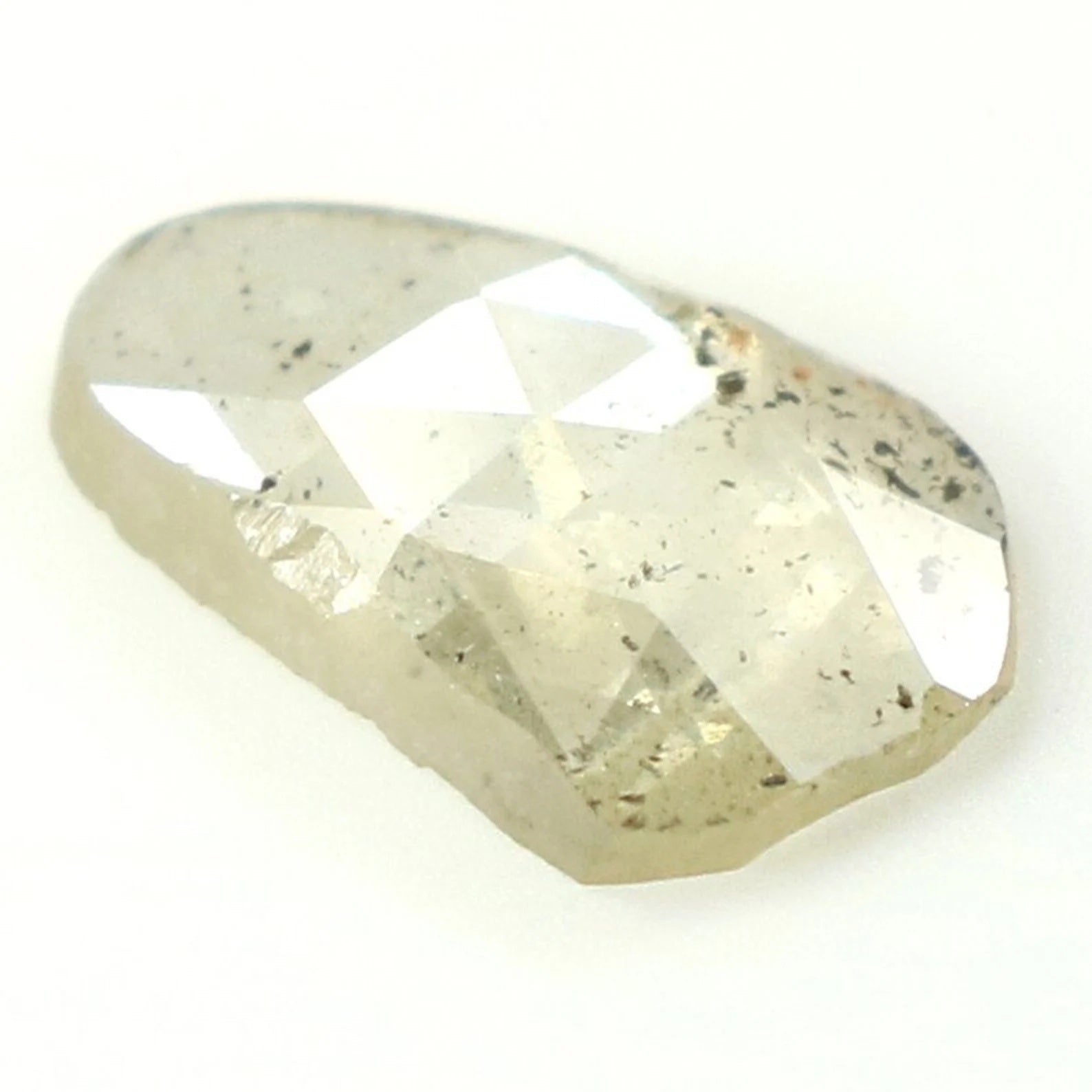 0.52 CT Natural Loose Slice Shape Diamond Salt And Pepper Irregular Diamond 8.25 MM Natural Loose Grey Color Slice Rose Cut Diamond NQ1630