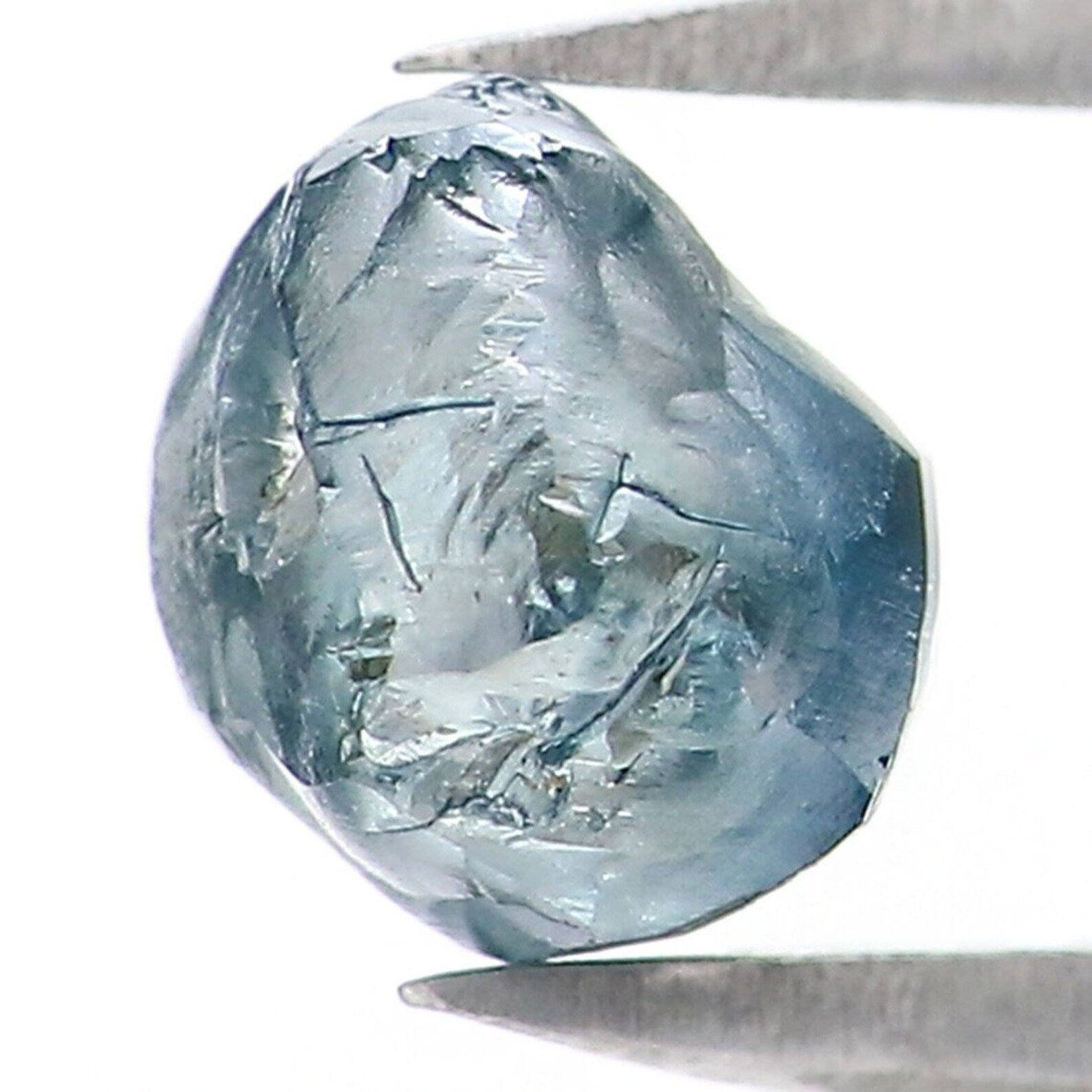 1.12 CT Natural Loose Crystal Rough Diamond Blue Color Rough Shape Diamond 5.70 MM Natural Loose Diamond Rough Irregular Cut Diamond NQ1997