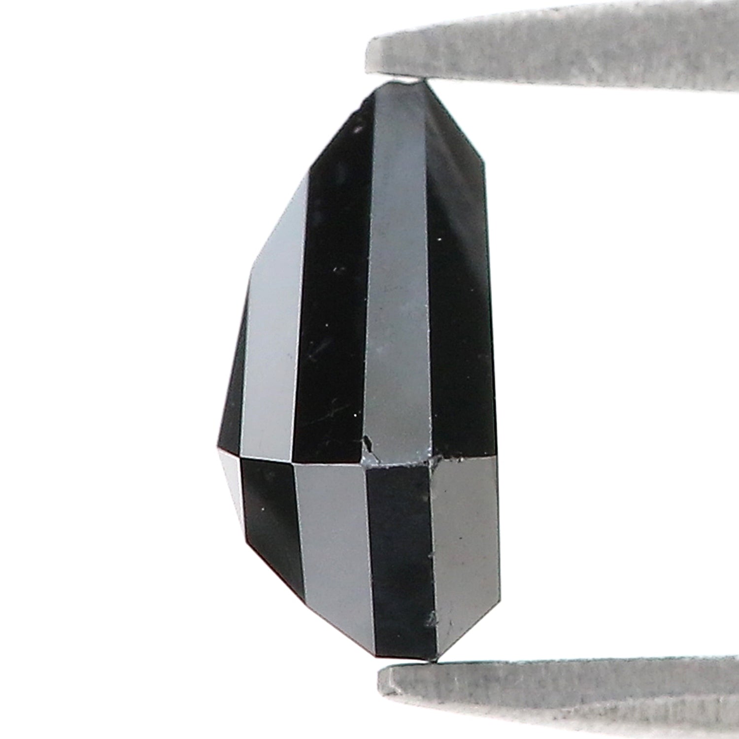 1.40 CT Natural Loose Shield Shape Diamond Black Color Shield Cut Diamond 7.40 MM Natural Black Color Diamond Shield Rose Cut Diamond LQ9698
