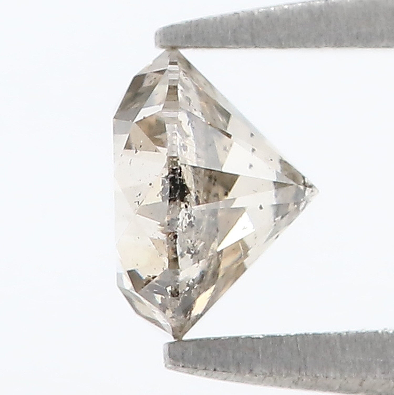 0.87 CT Natural Loose Round Shape Diamond Brown Color Round Cut Diamond 5.75 MM Natural Salt And Pepper Round Brilliant Cut Diamond LQ9364