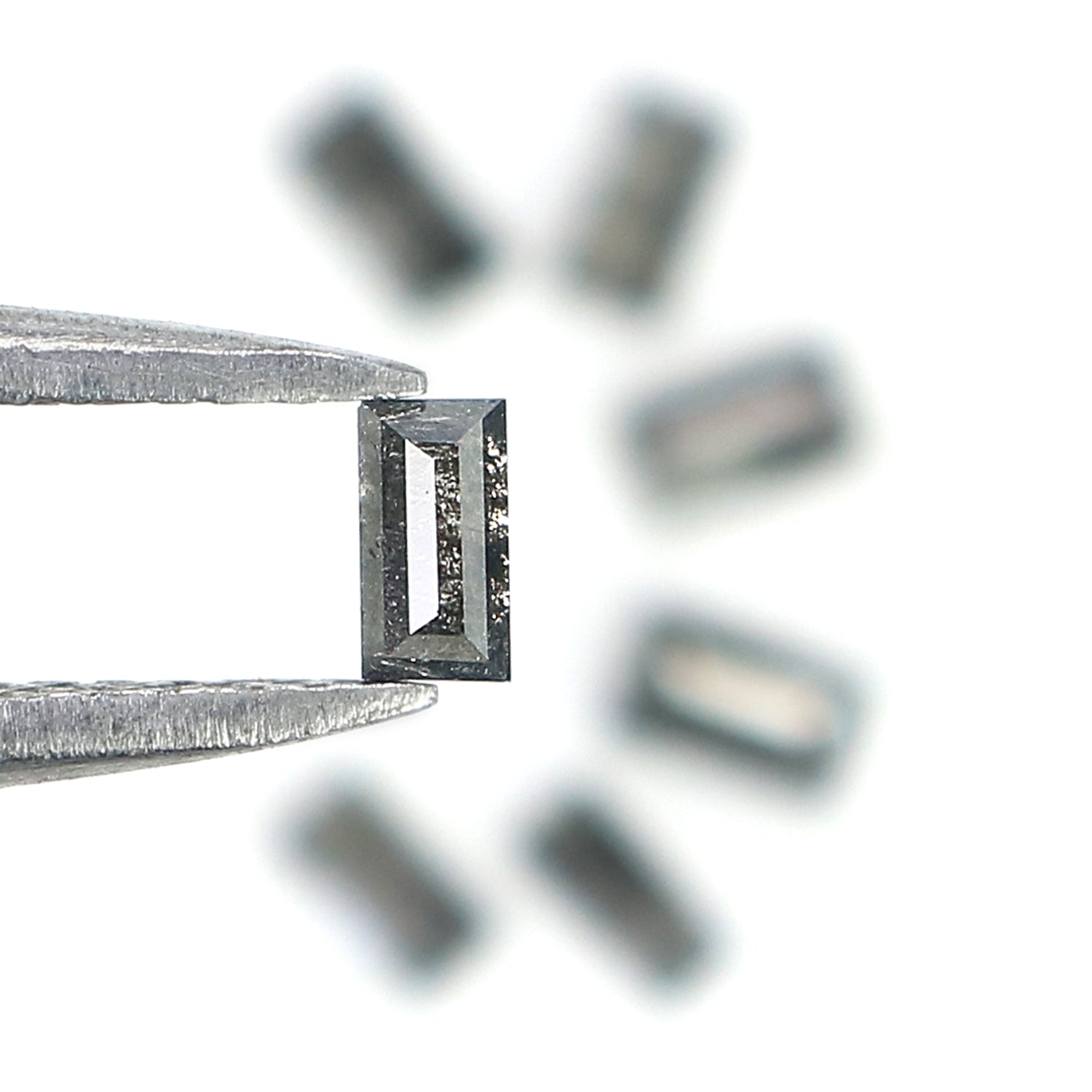 0.65 CT Natural Loose Baguette Diamond Salt And Pepper Baguette Diamond 3.65 MM Natural Loose Baguette Diamond Baguette Shape Diamond LQ2895