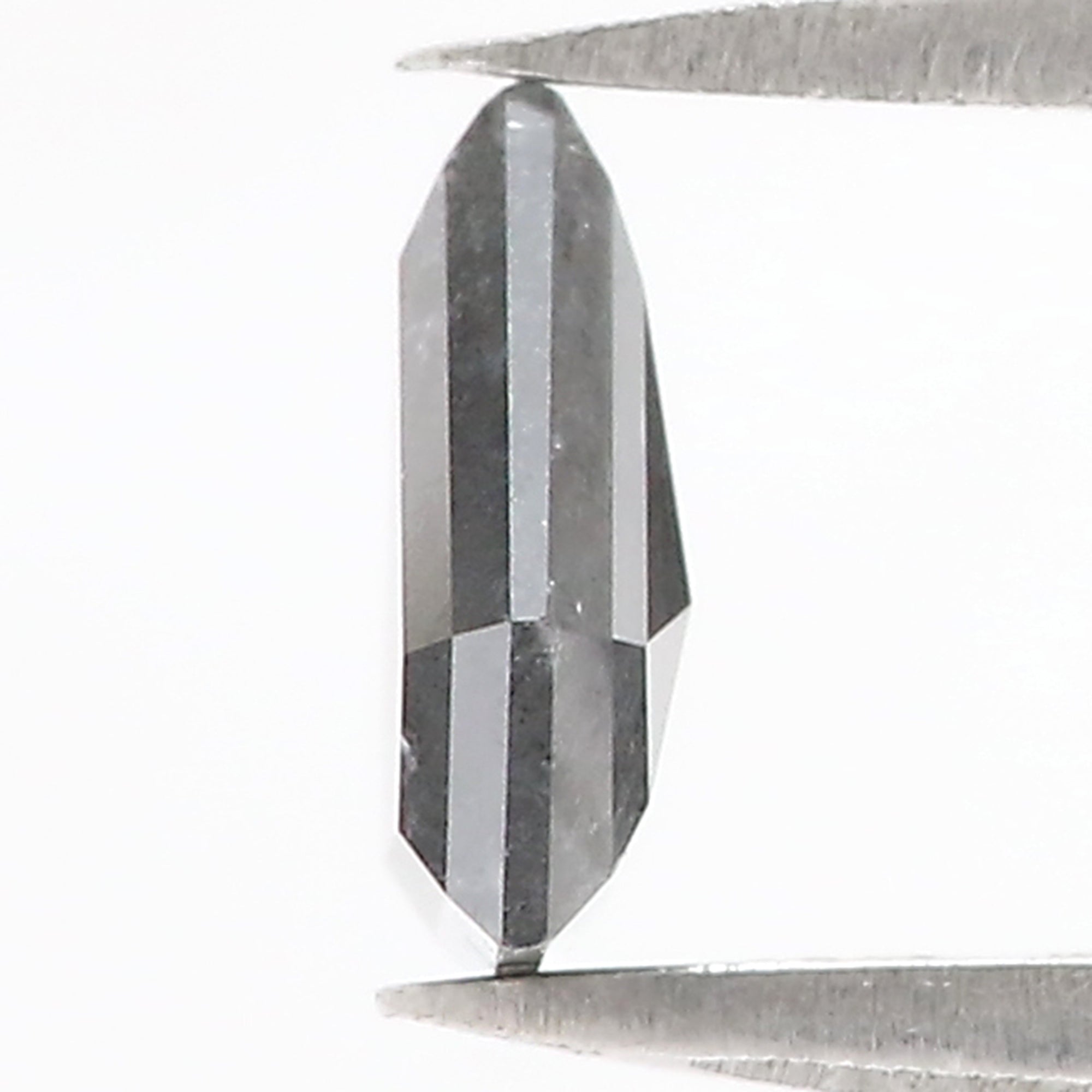 1.06 Ct Natural Loose Shield Shape Diamond Salt And Pepper Shield Cut Diamond 7.15 MM Natural Black Gray Color Shield Rose Cut Diamond LC64