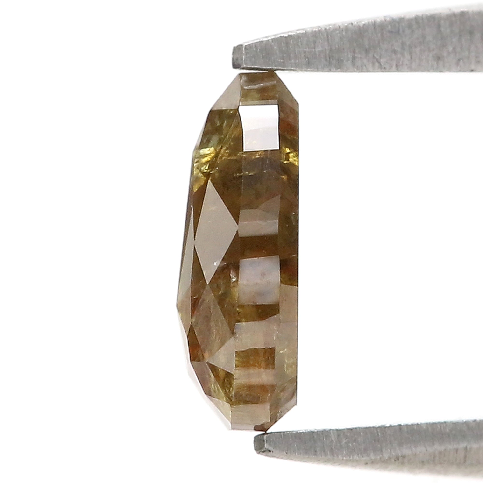 0.76 Ct Natural Loose Pear Shape Diamond Yellow Color Pear Cut Diamond 7.28 MM Natural Loose Diamond Brown Color Pear Rose Cut Diamond N2671
