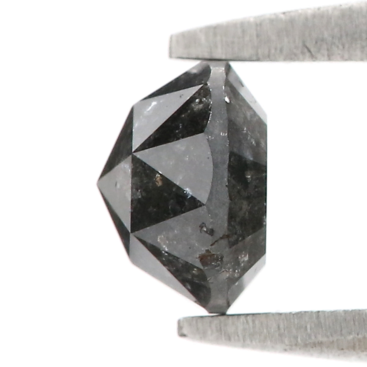 0.70 Ct Natural Loose Round Shape Diamond Salt And Pepper Round Cut Diamond 5.10 MM Natural Black Gray Color Round Rose Cut Diamond NQ1514