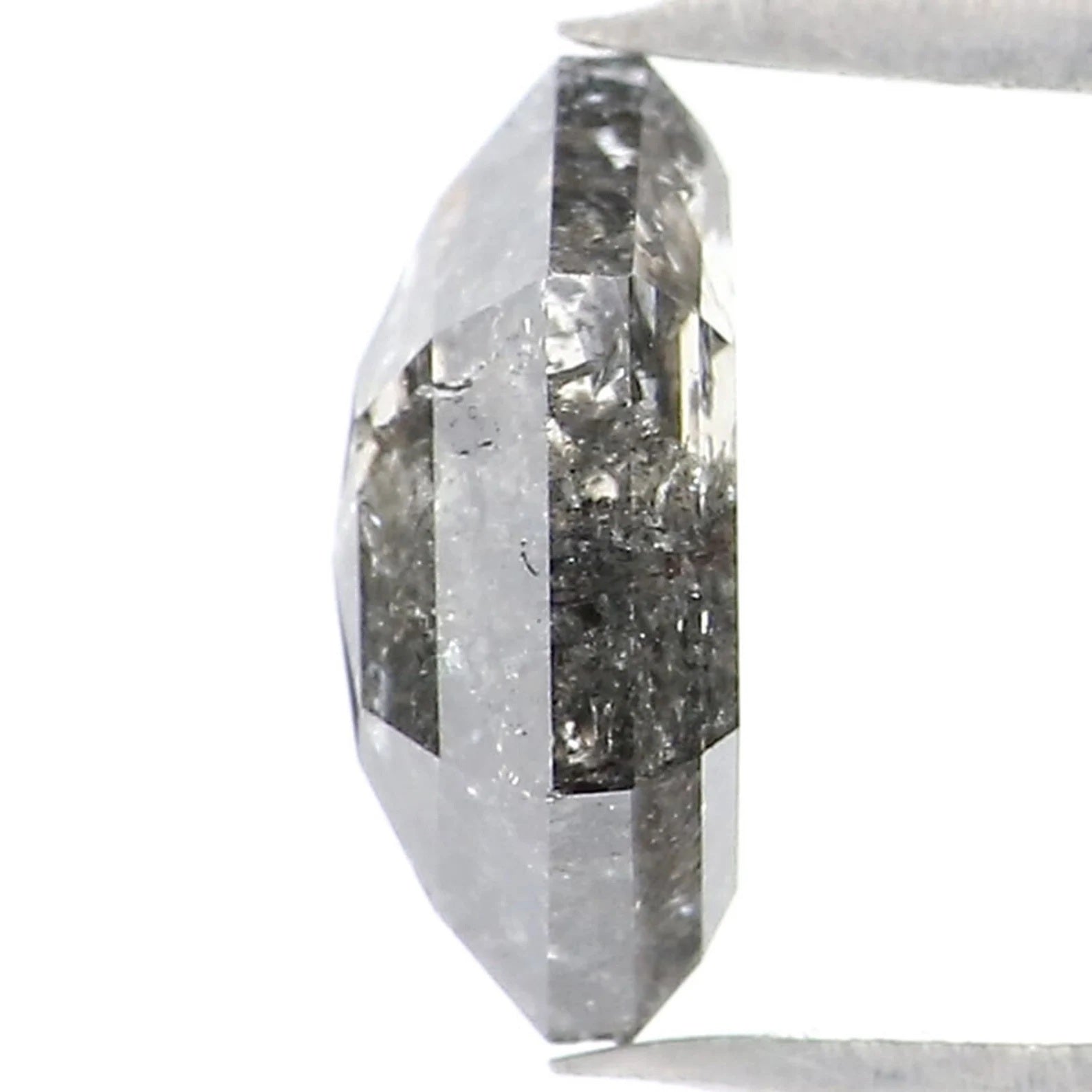 0.97 CT Natural Loose Hexagon Shape Diamond Salt And Pepper Hexagon Cut Diamond 7.40 MM Natural Diamond Black Grey Hexagon Diamond QN9282