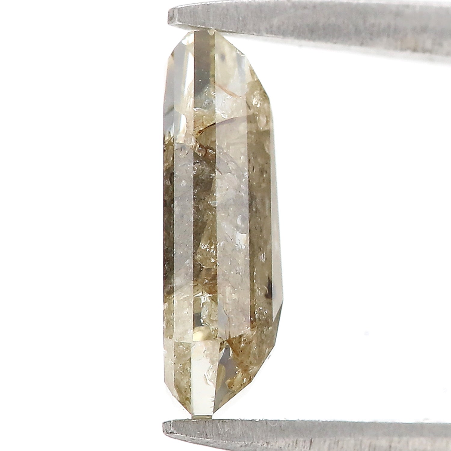 2.61 CT Natural Loose Coffin Cut Diamond Grey Brown Color Coffin Shape Diamond 11.05 MM Natural Loose Diamond Coffin Rose Cut Diamond QL400