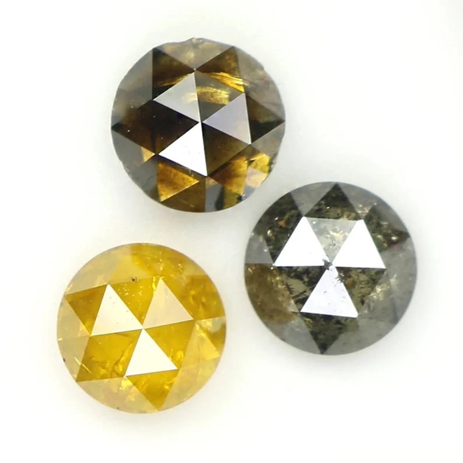 1.35 CT Natural Loose Round Shape Diamond Mix Color Round Cut Diamond 4.40 MM Natural Loose Diamond Mix Color Round Rose Cut Diamond NQ1526