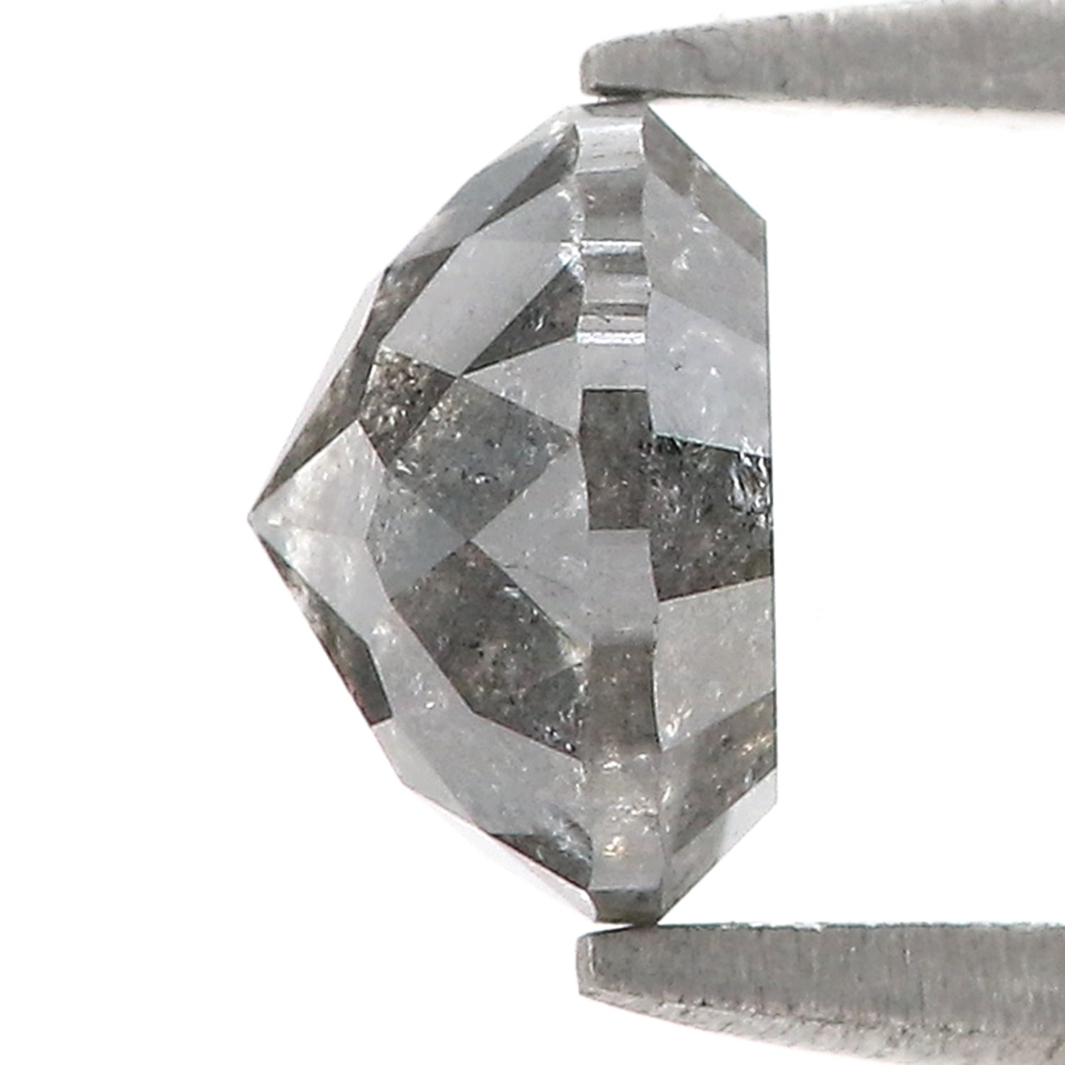 1.54 CT Natural Loose Round Rose Cut Diamond Salt And Pepper Round Shape Diamond 6.75 MM Natural Loose Diamond Round Rose Cut Diamond QL1917