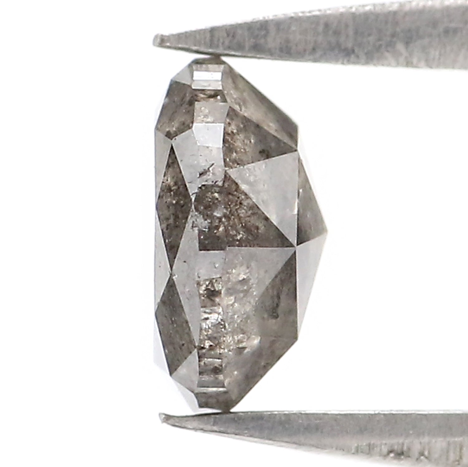 0.93 CT Natural Loose Round Rose Cut Diamond Salt And Pepper Round Diamond 6.05 MM Natural Loose Black Grey Color Rose Cut Diamond LQ2941