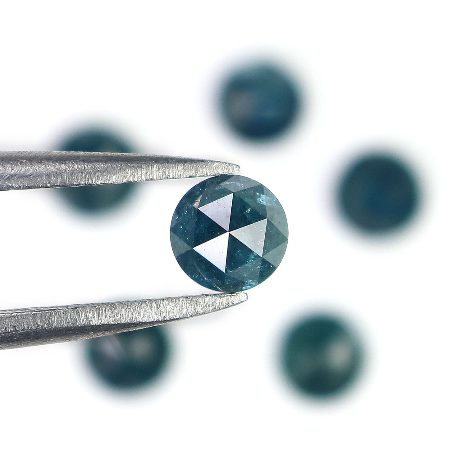 2.38 CT Natural Loose Round Rose Cut Diamond Blue Color Round Shape Diamond 4.35 MM Natural Loose Blue Color Round Rose Cut Diamond LQ2425