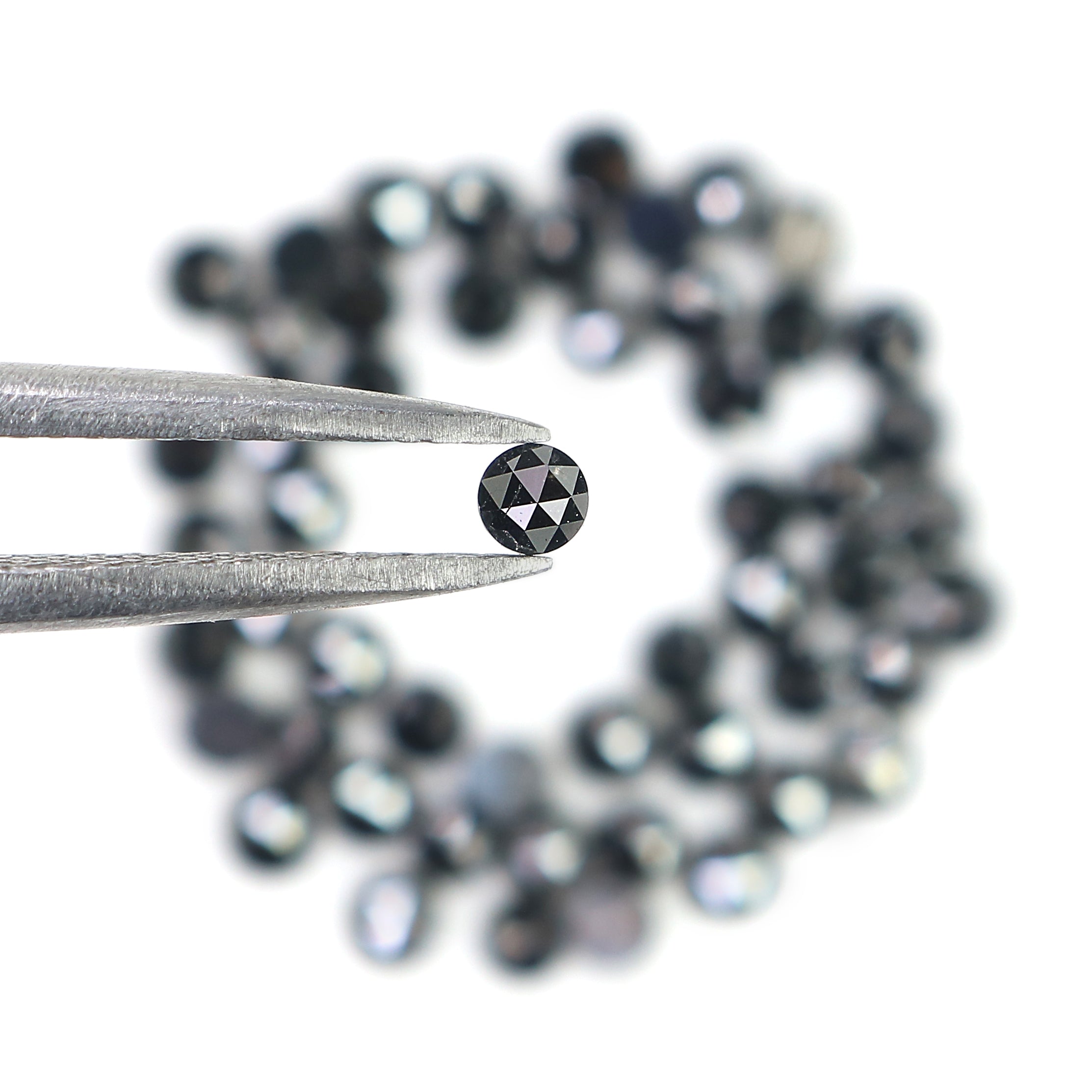 2.93 CT Natural Loose Round Rose Cut Diamond Black Color Round Shape Diamond 2.30 MM Natural Loose Black Color Round Rose Cut Diamond LQ1798