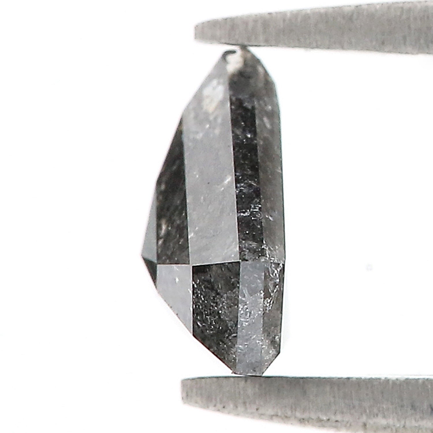 1.27 CT Natural Loose Shield Cut Diamond Black Grey Color Diamond 6.90 MM Natural Loose Diamond Salt And Pepper Shield Shape Diamond QL9278