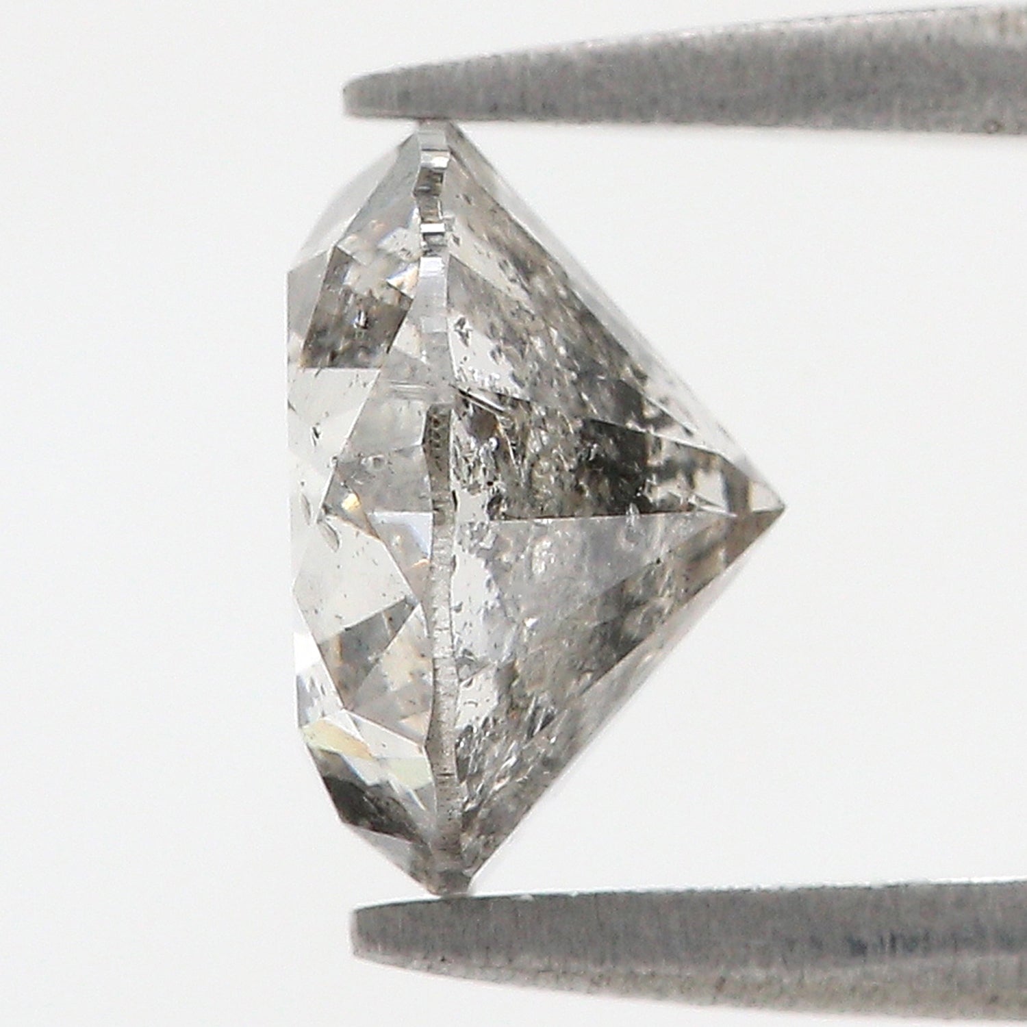 2.35 CT Natural Loose Round Shape Diamond Salt And Pepper Round Diamond 8.25 MM Natural Black Gray Color Round Brilliant Cut Diamond LQ3324