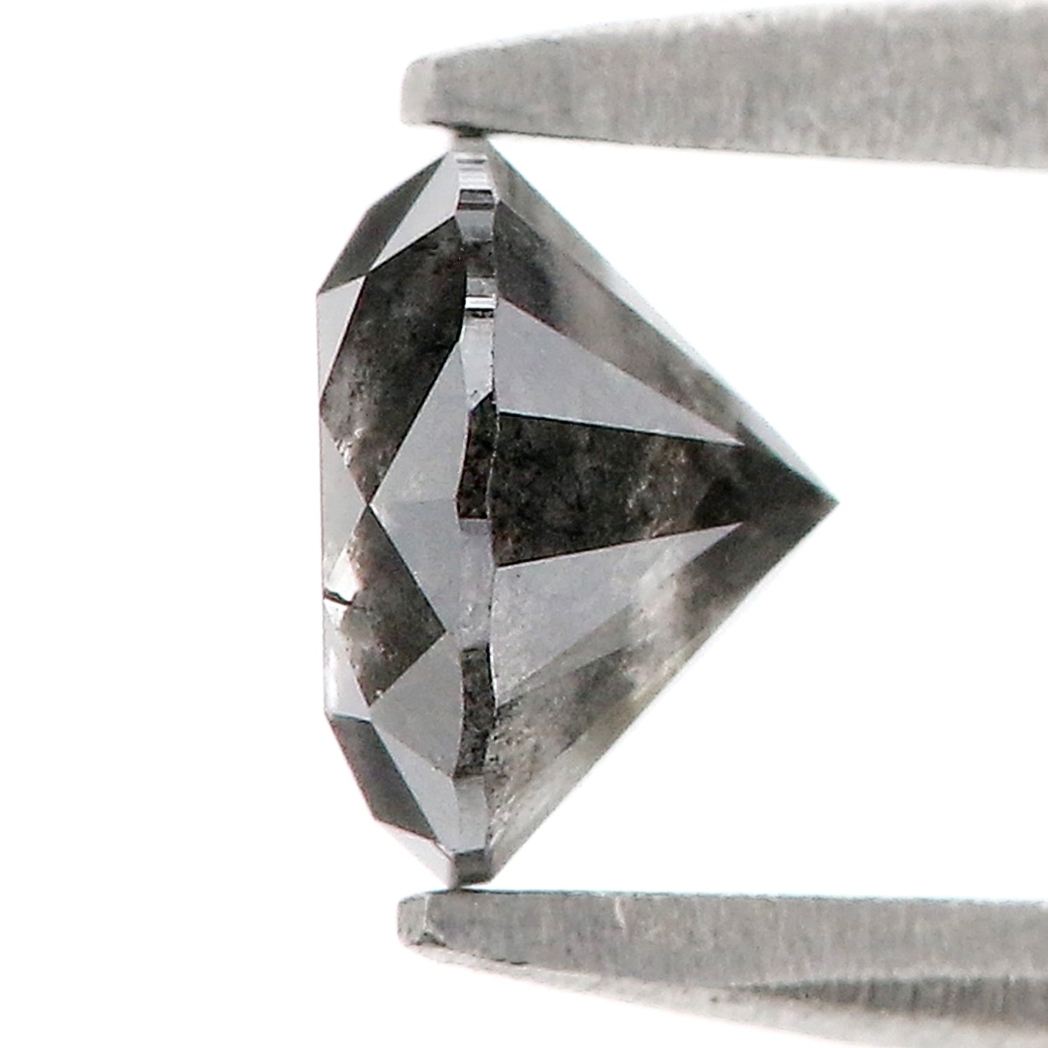 0.68 CT Natural Loose Round Shape Diamond Black Grey Color Round Cut Diamond 5.30 MM Salt And Pepper Round Brilliant Cut Diamond LQ1765