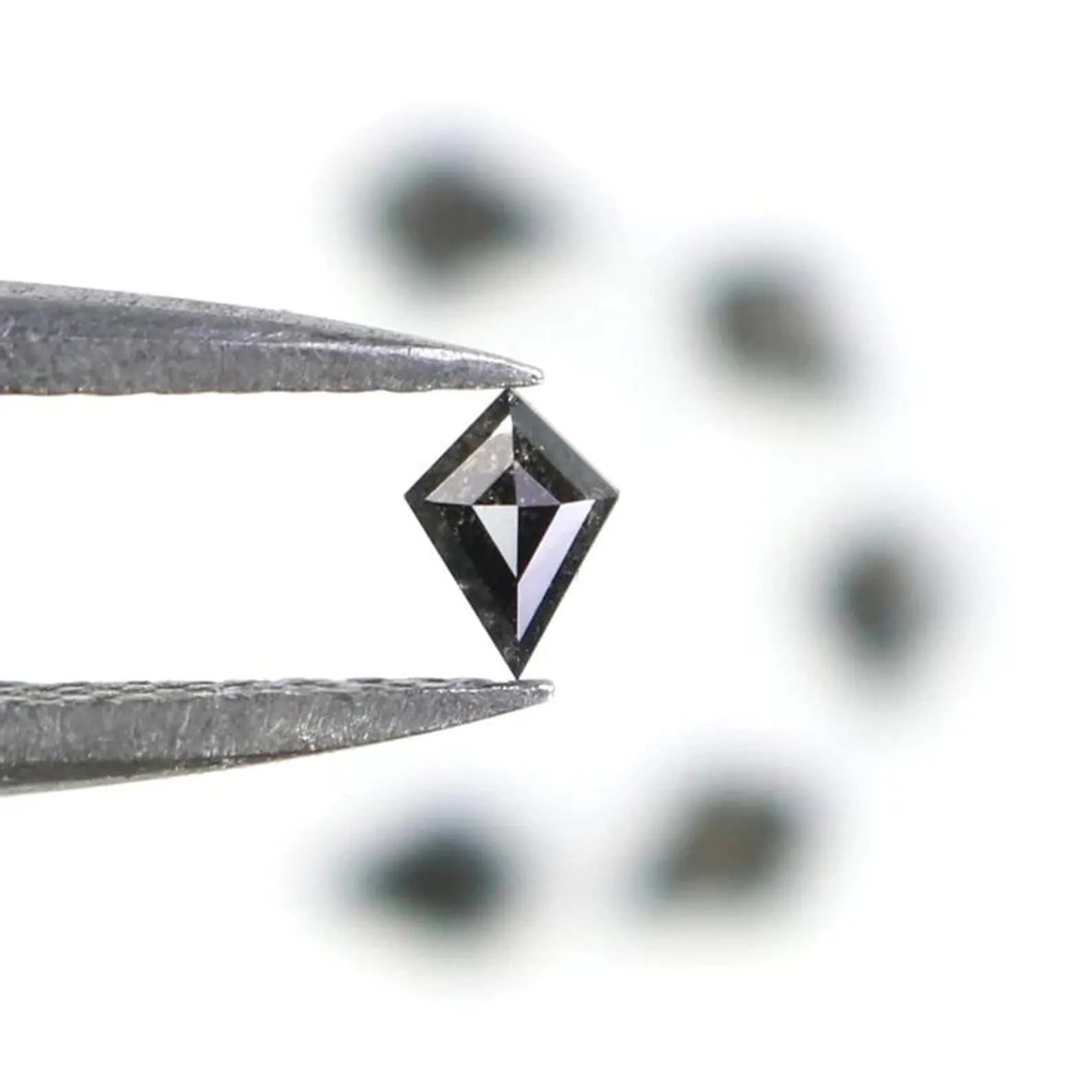0.40 CT Natural Loose Kite Shape Diamond Salt And Pepper Kite Diamond 3.60 MM Natural Loose Black Grey Color Kite Rose Cut Diamond NQ2351