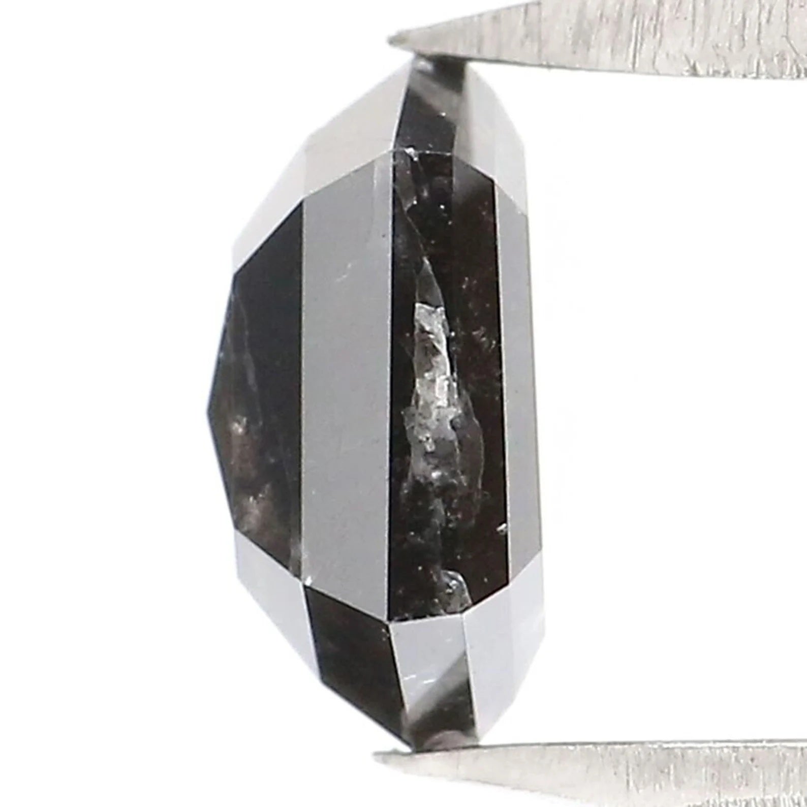 0.90 CT Natural Loose Hexagon Shape Diamond Black Color Hexagon Cut Diamond 6.45 MM Natural Loose Hexagon Shape Rose Cut Diamond NQ2036