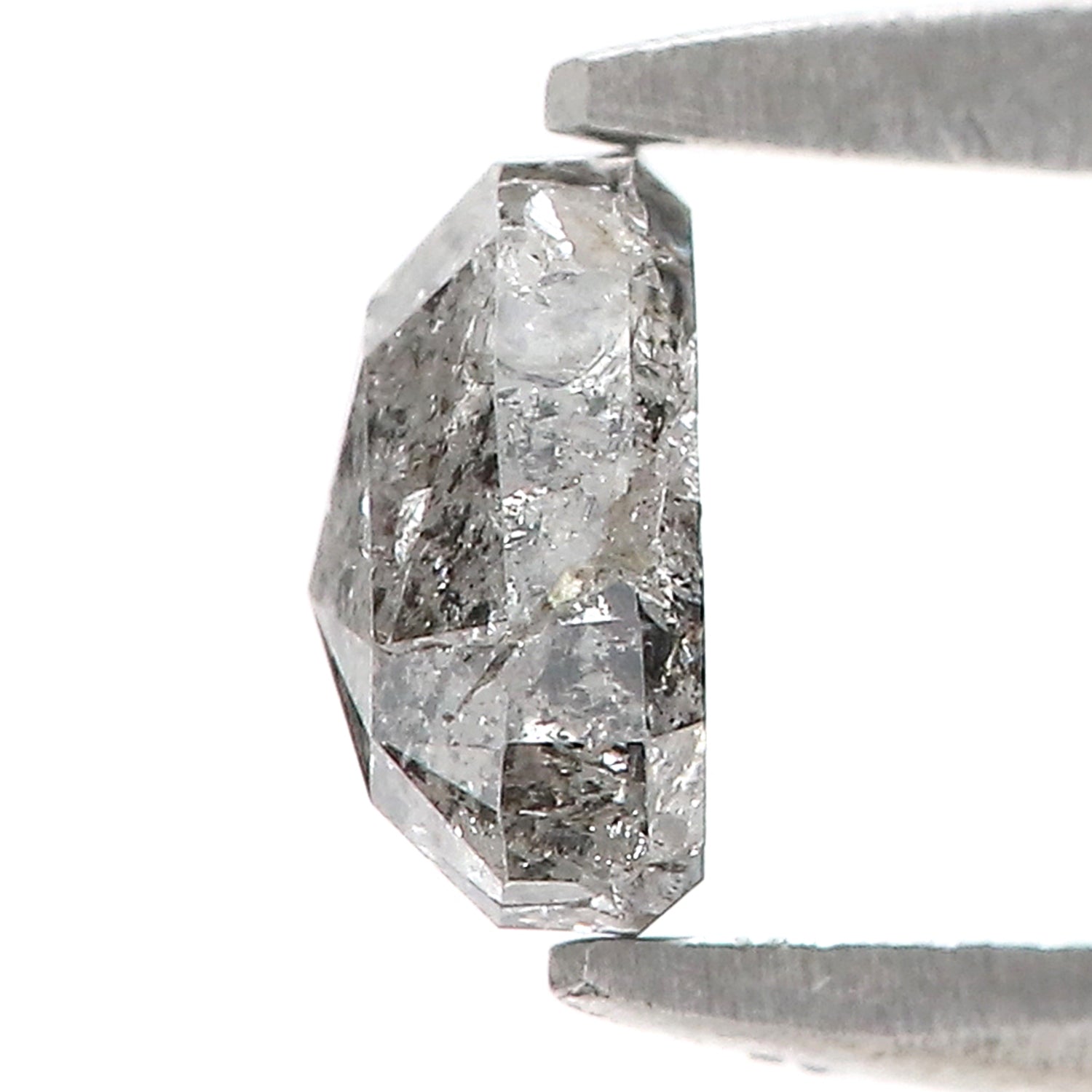 0.66 CT Natural Loose Triangle Shape Diamond Salt And Pepper Triangle Cut Diamond 5.25 MM Black Grey Triangle Shape Rose Cut Diamond LQ1334