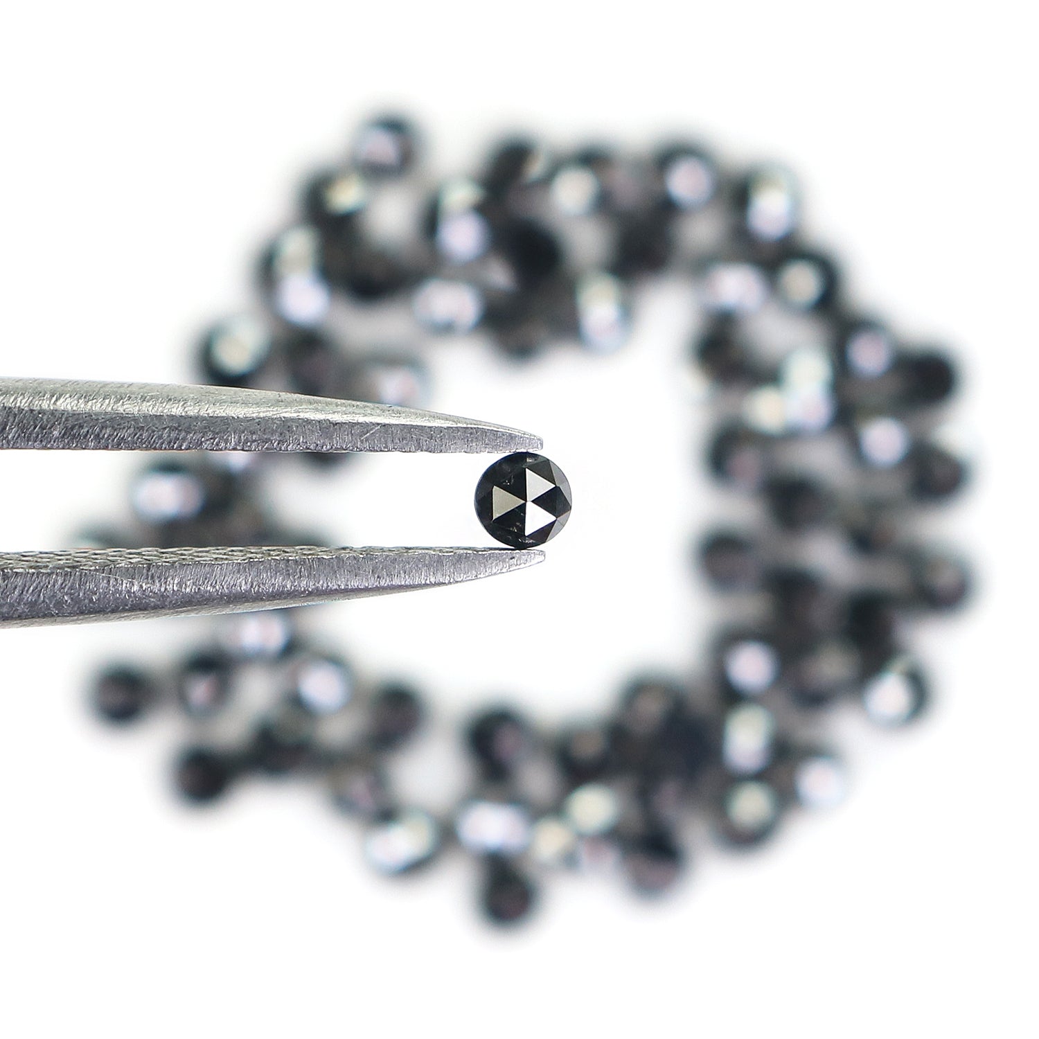 2.89 CT Natural Loose Round Shape Diamond Black Color Round Diamond 2.10 MM Natural Loose Diamond Black Color Round Rose Cut Diamond NQ1807