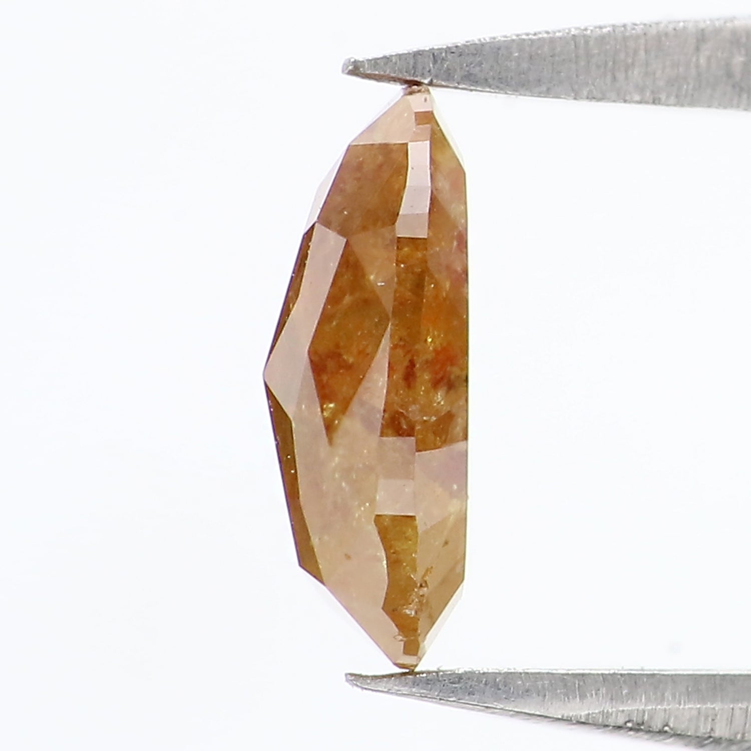 1.09 CT Natural Loose Oval Shape Diamond Yellow Color Oval Cut Diamond 7.95 MM Natural Brown Color Diamond Oval Rose Cut Diamond LQ9919